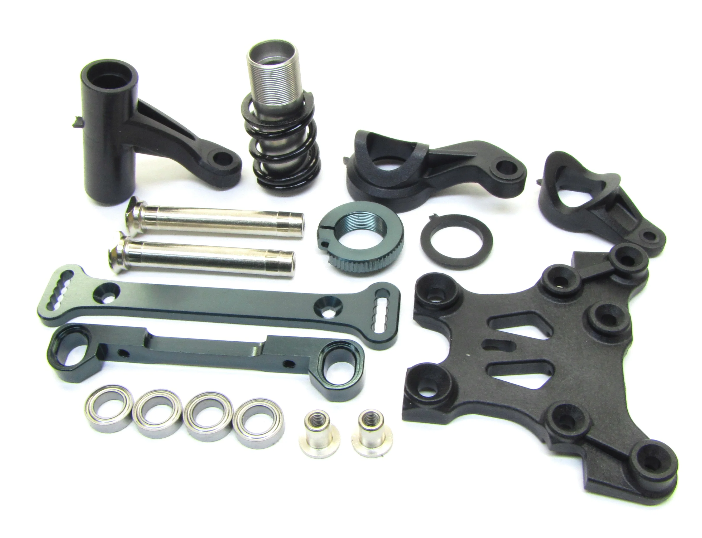 MBX8 STEERING SET (BELL CRANK, servo saver upper ackerman plate MUGEN E2021 - Image 2