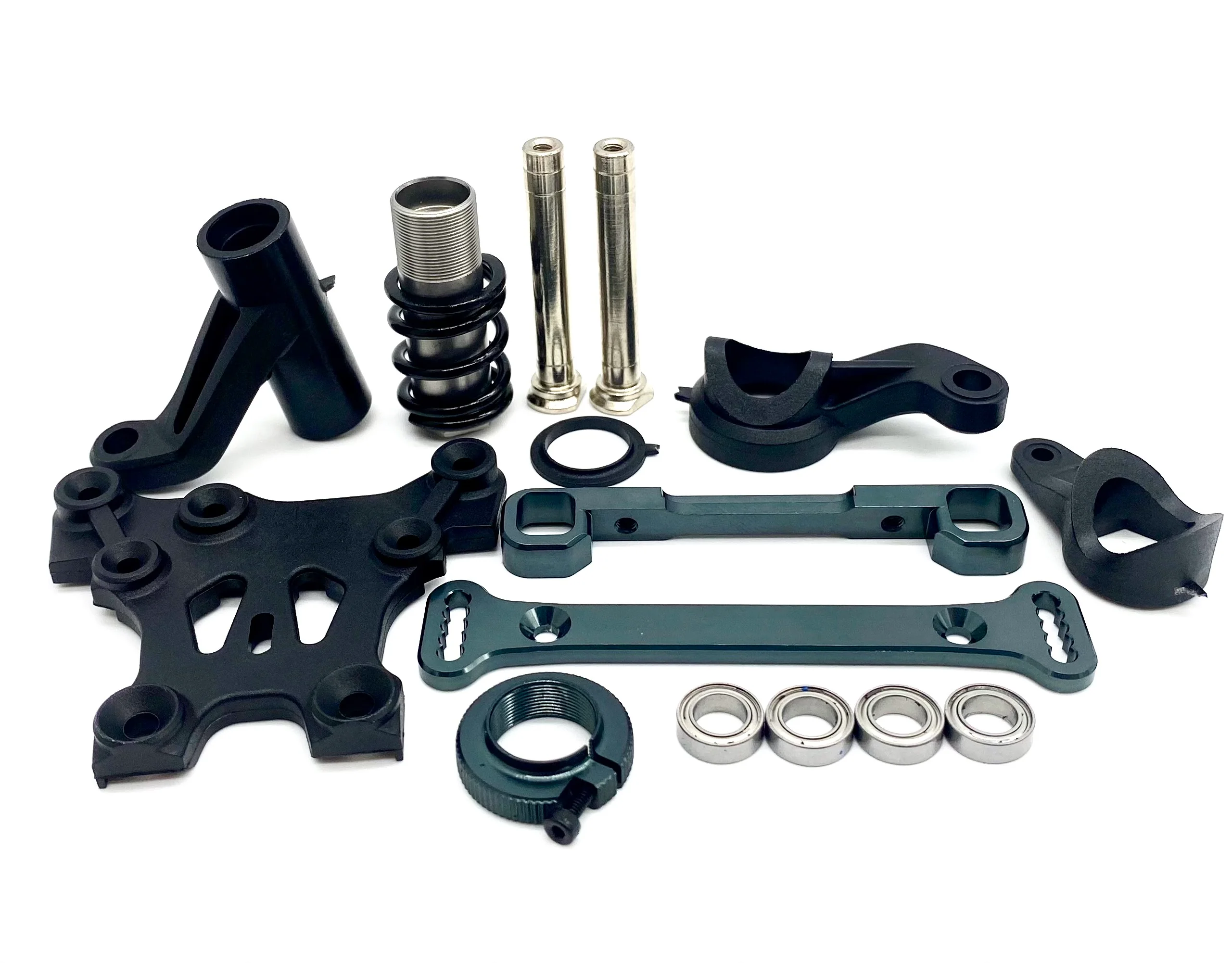MBX8R STEERING SET (BELL CRANK, servo saver upper ackerman plate MUGEN E2027