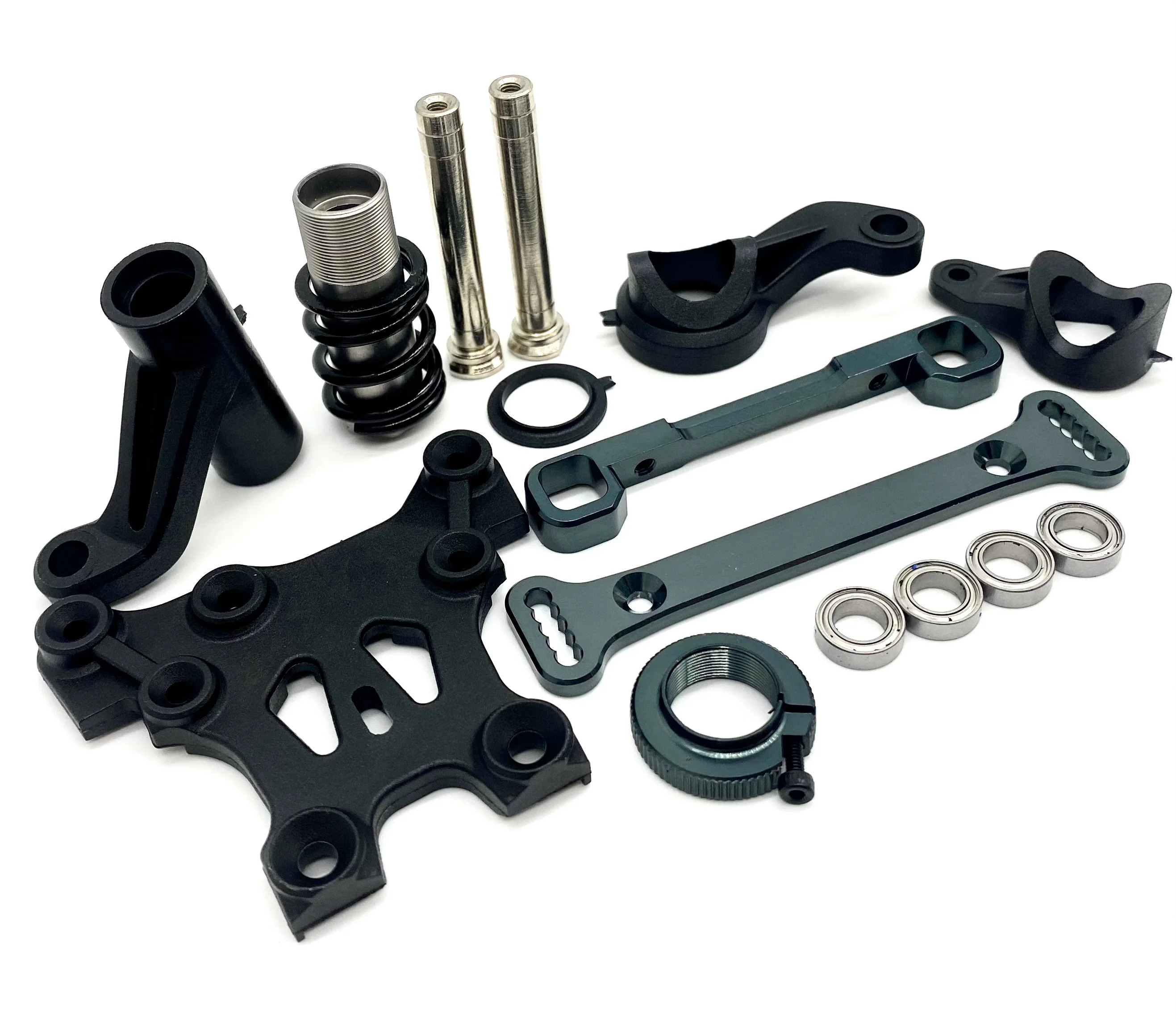 MBX8R STEERING SET (BELL CRANK, servo saver upper ackerman plate MUGEN E2027 - Image 2