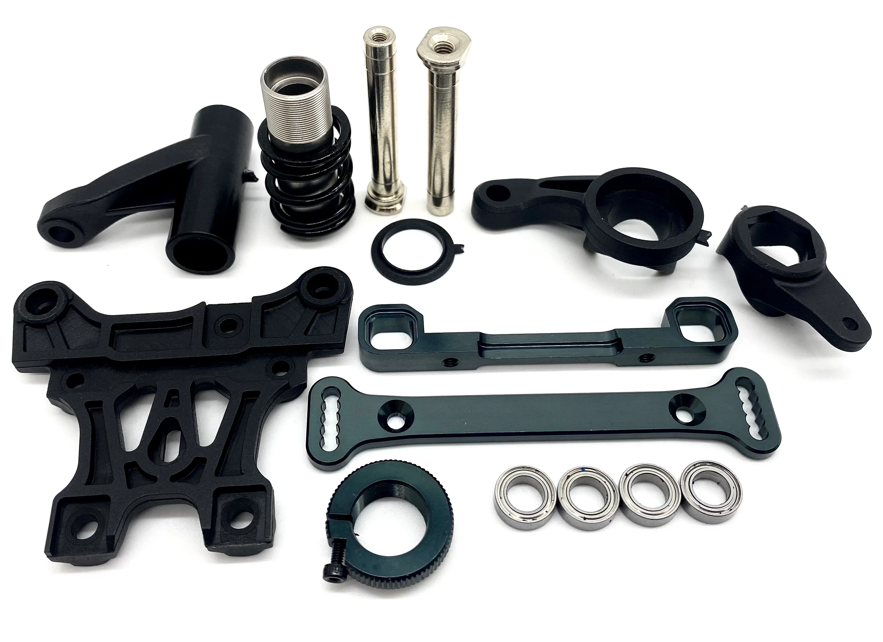 MBX8R STEERING SET (BELL CRANK, servo saver upper ackerman plate MUGEN E2027 - Image 3