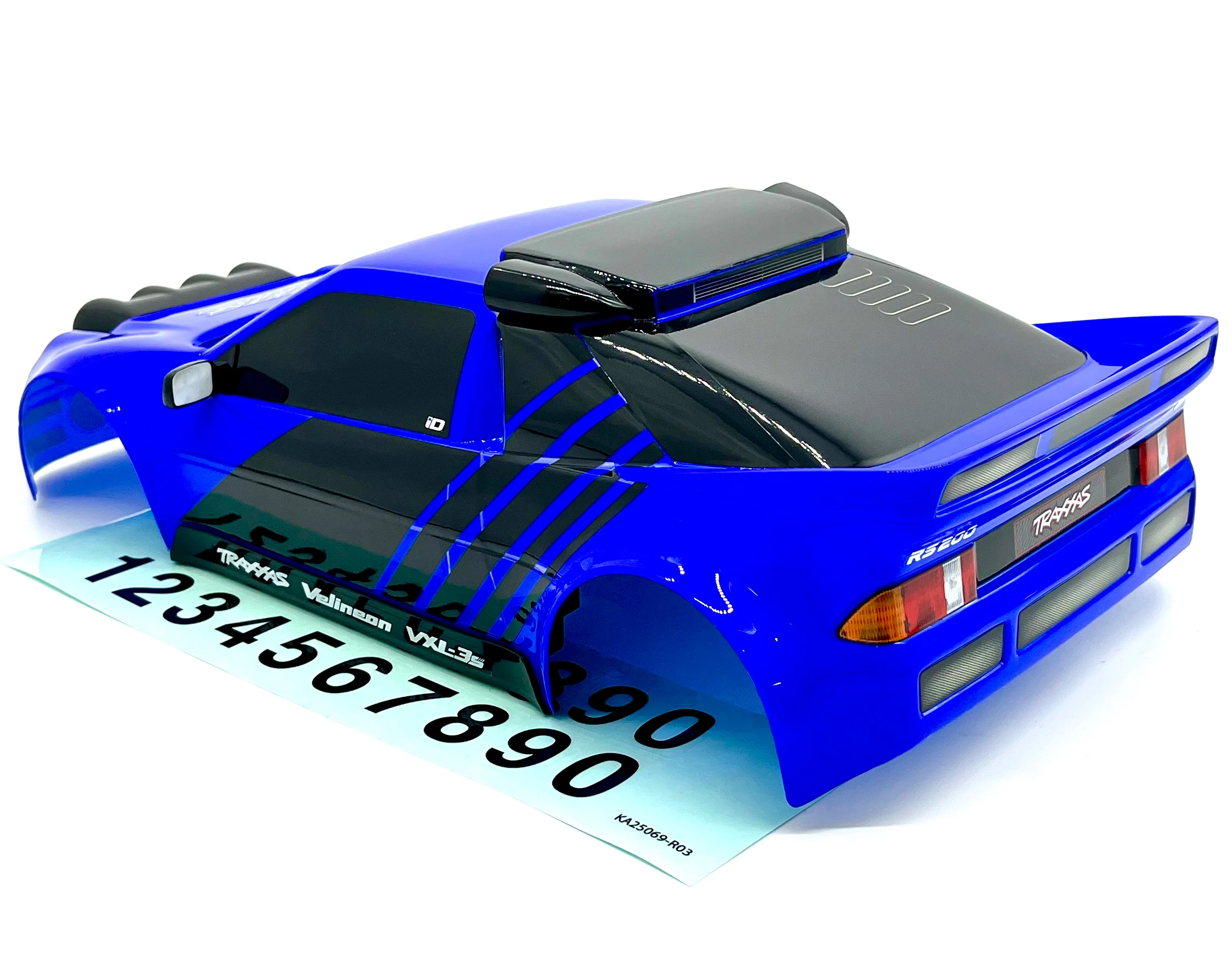 MINI RALLY VXL BODY cover Shell & Lights (BLUE Painted Traxxas 108046-1 - Image 3