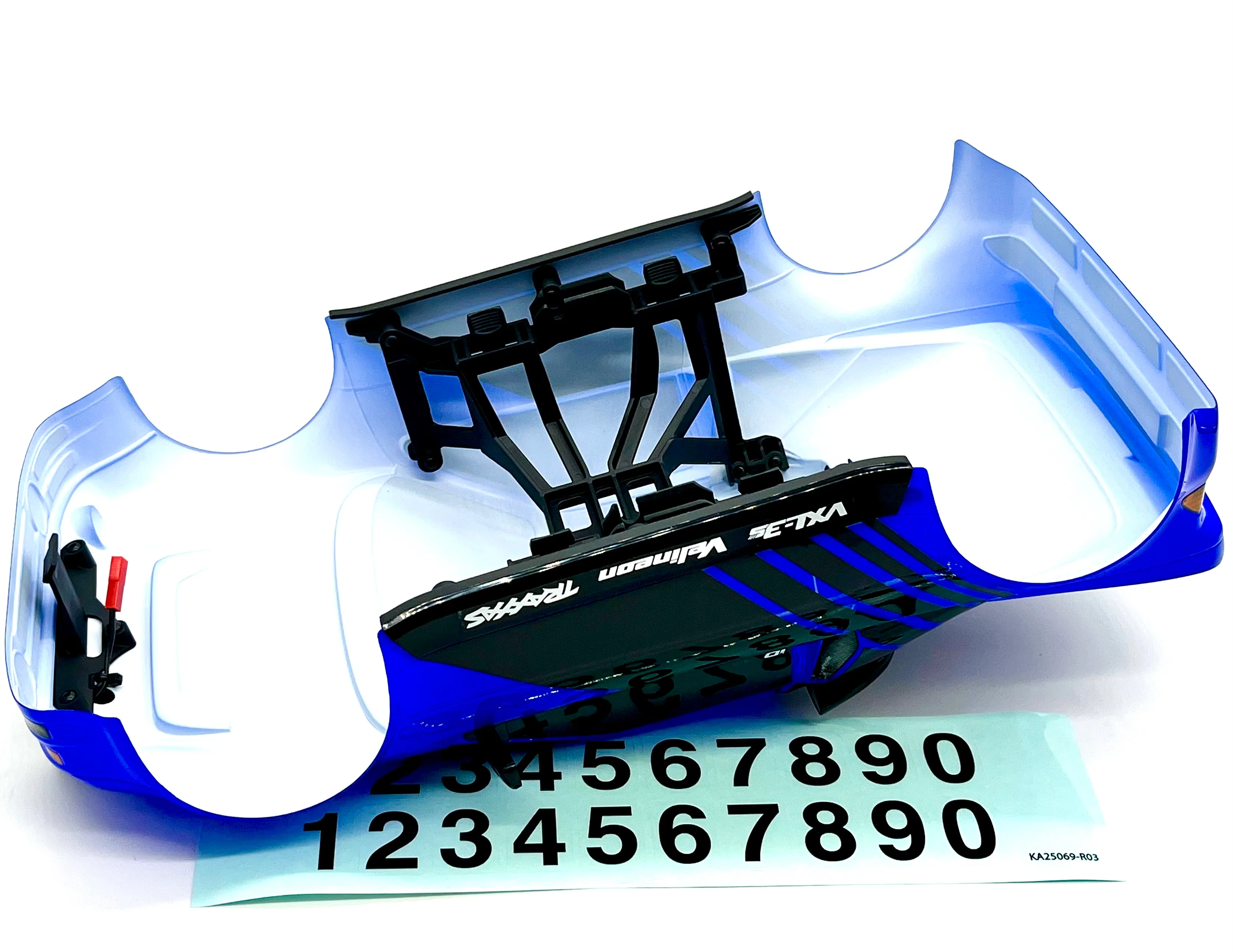 MINI RALLY VXL BODY cover Shell & Lights (BLUE Painted Traxxas 108046-1 - Image 4