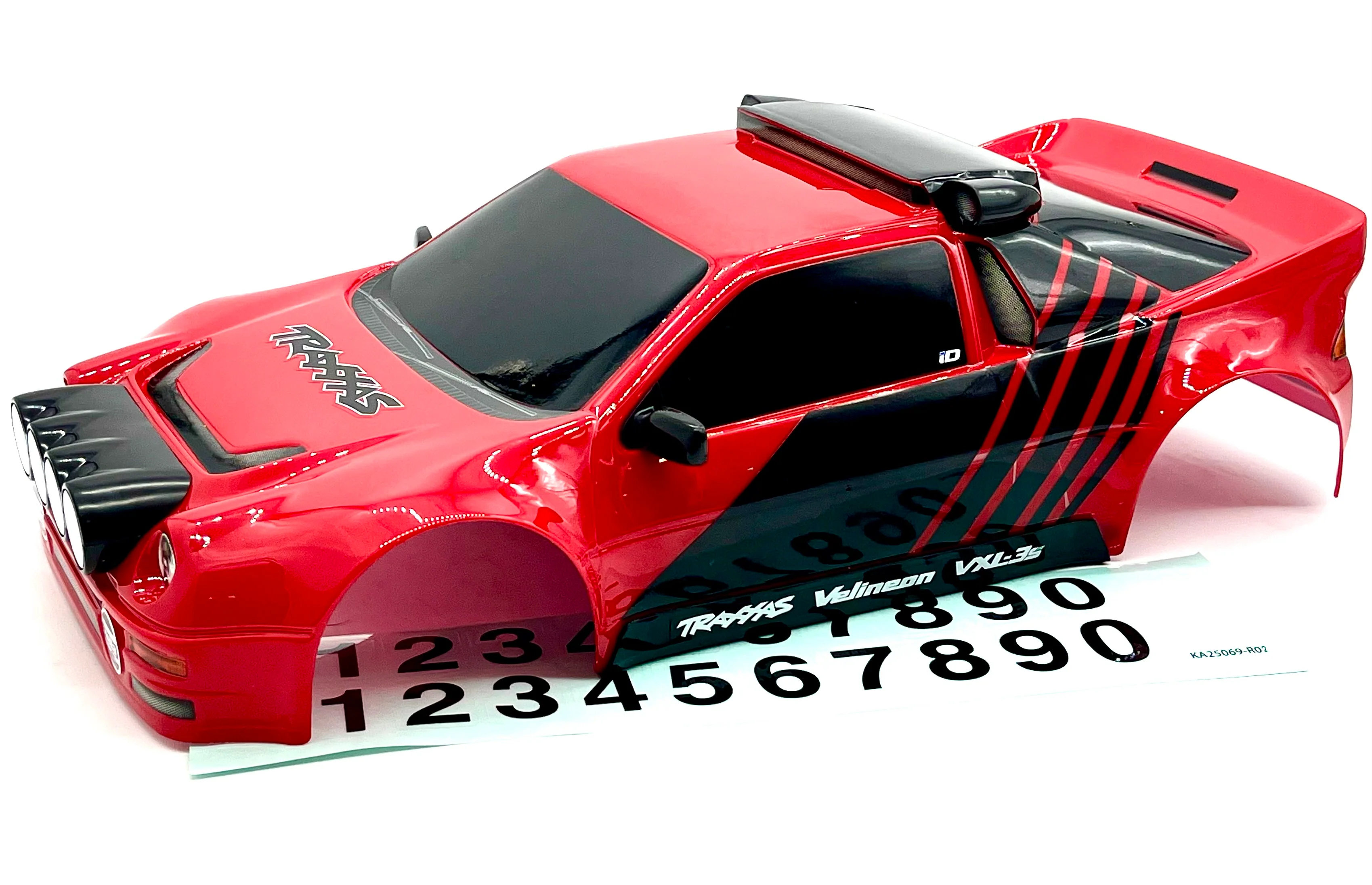 MINI RALLY VXL BODY cover Shell & Lights (RED Painted Traxxas 108046-1