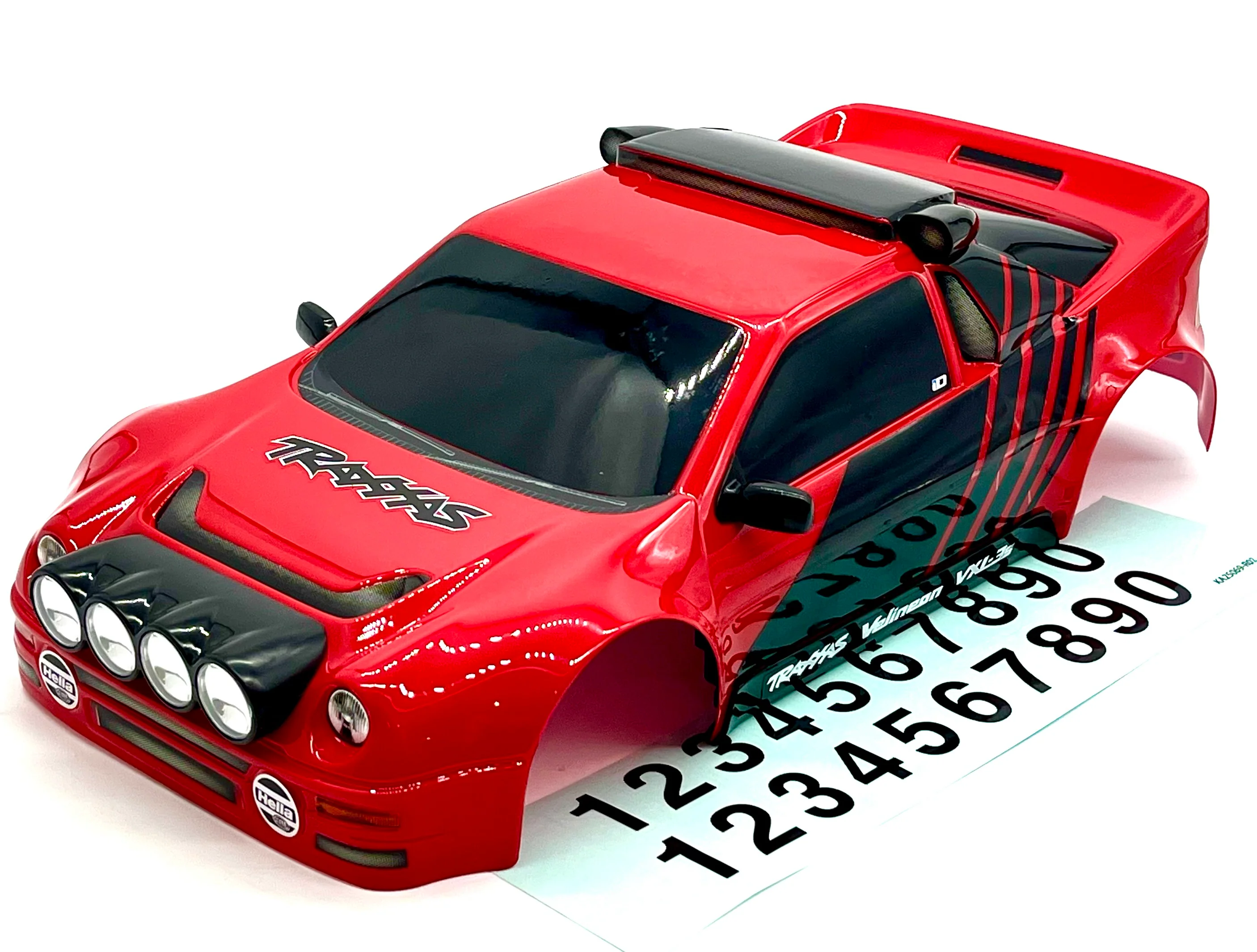 MINI RALLY VXL BODY cover Shell & Lights (RED Painted Traxxas 108046-1 - Image 2