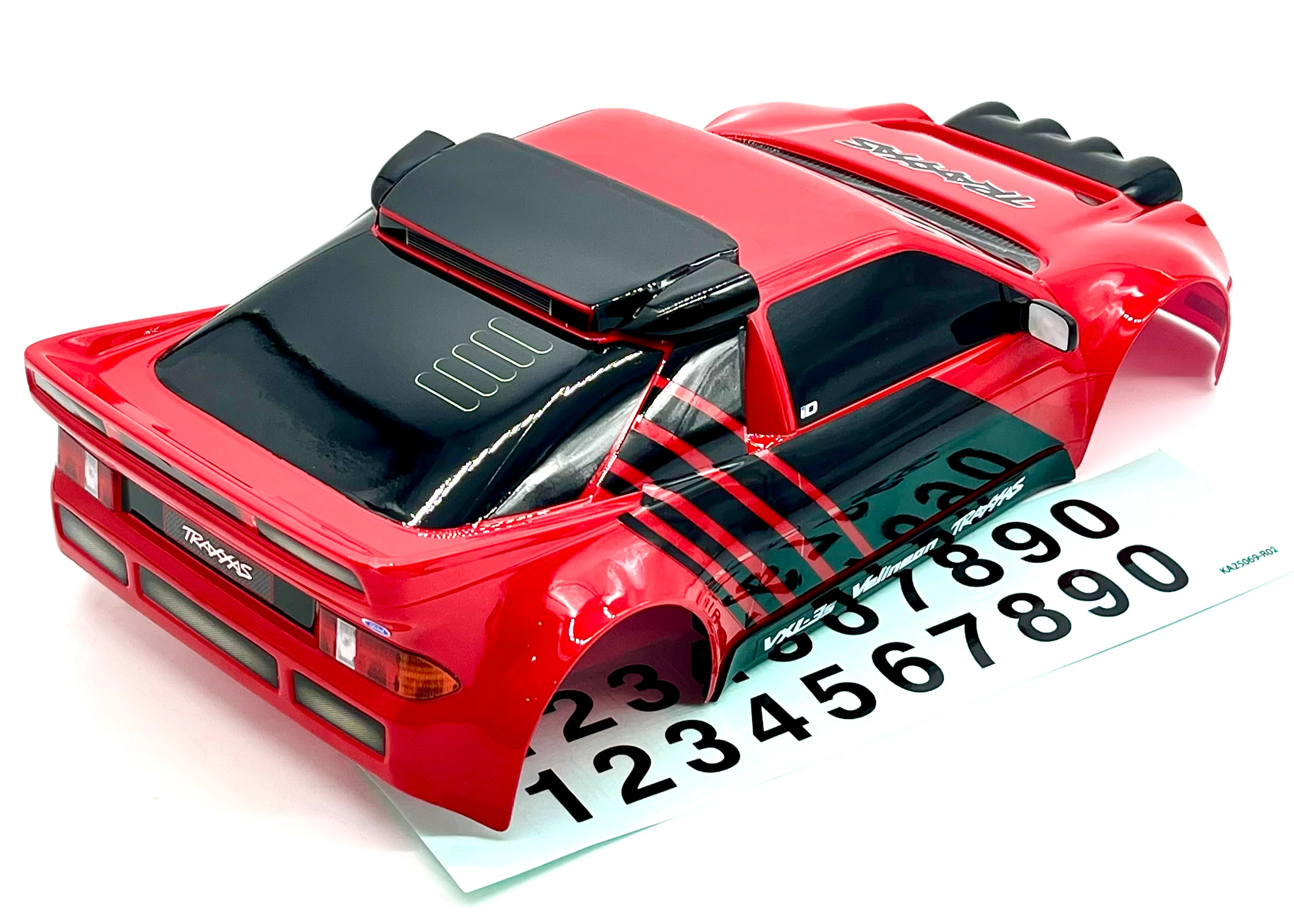 MINI RALLY VXL BODY cover Shell & Lights (RED Painted Traxxas 108046-1 - Image 3