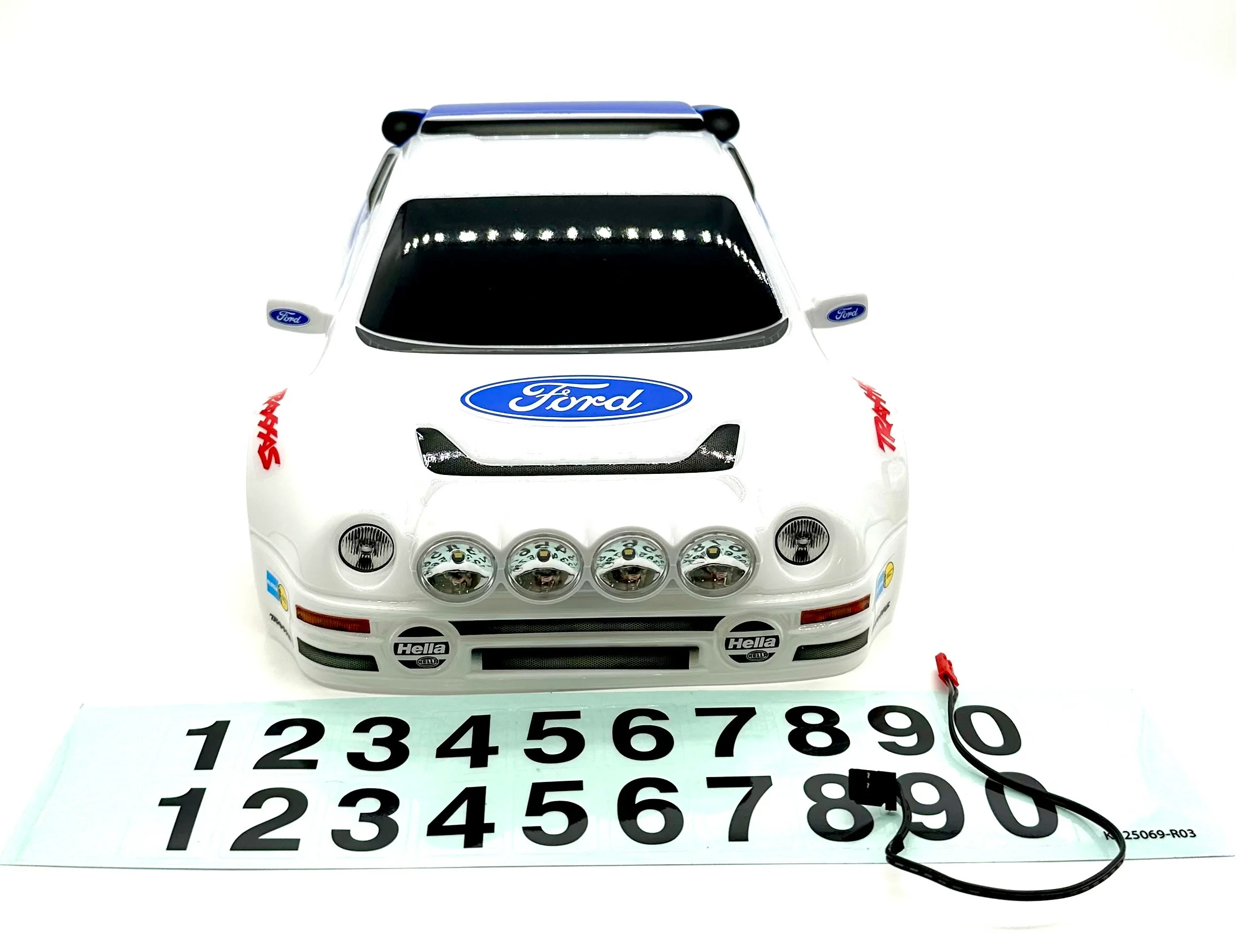 MINI RALLY VXL BODY cover Shell & Lights (WHITE Painted Traxxas 108046-1 - Image 2