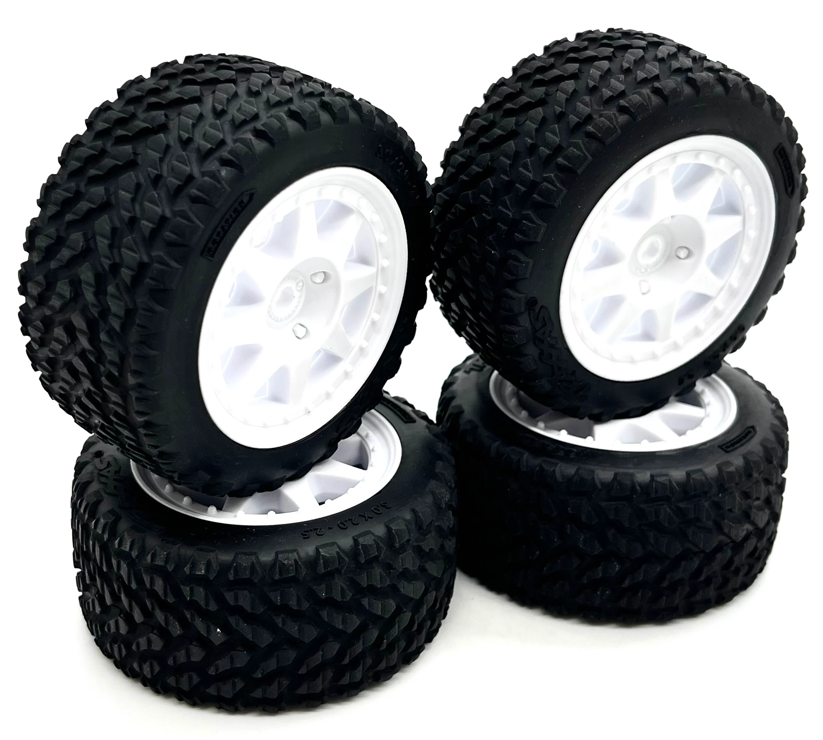 MINI RALLY VXL TIRES & Wheels white soft (4) glued Traxxas 108046-1 - Image 2