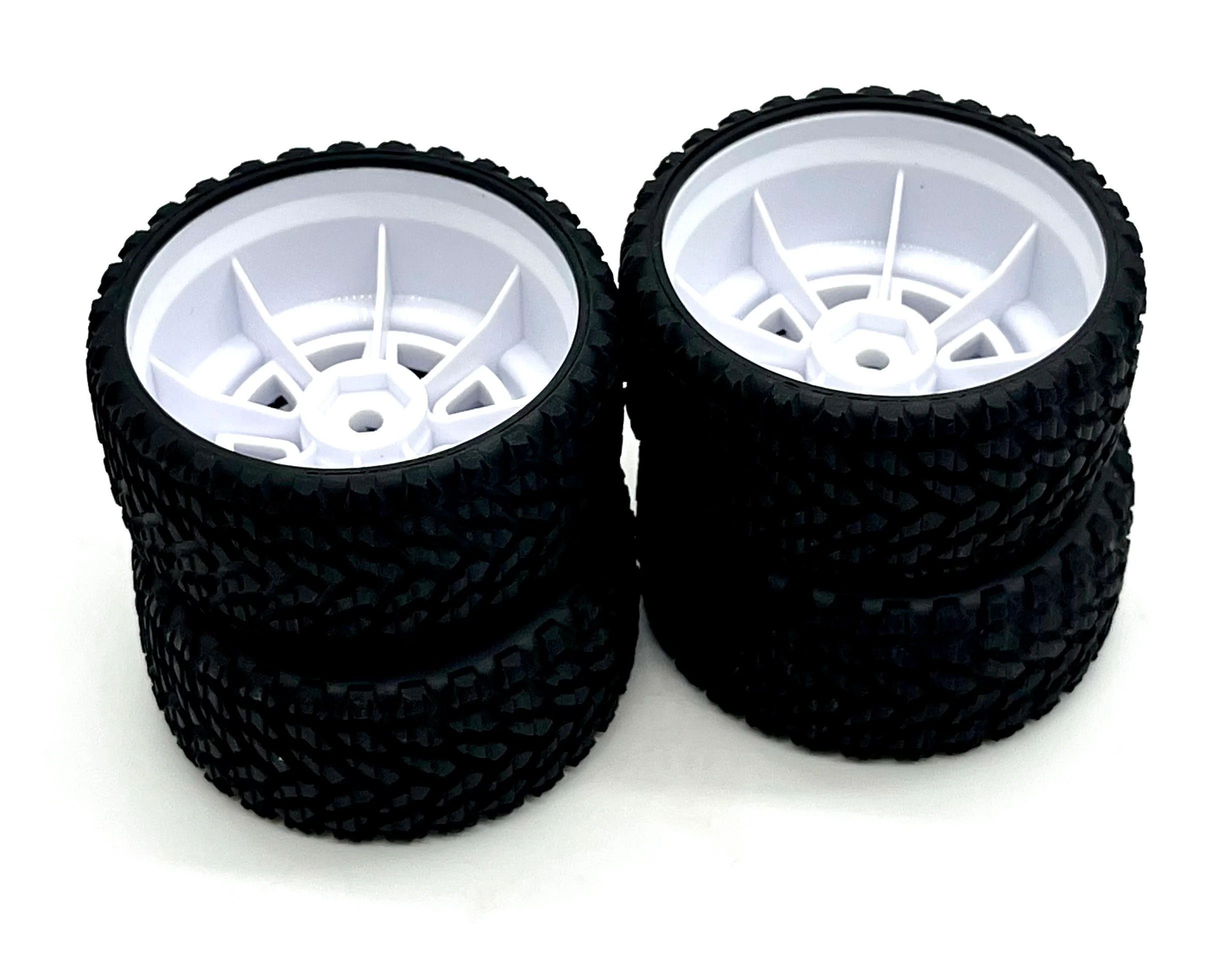 MINI RALLY VXL TIRES & Wheels white soft (4) glued Traxxas 108046-1 - Image 3