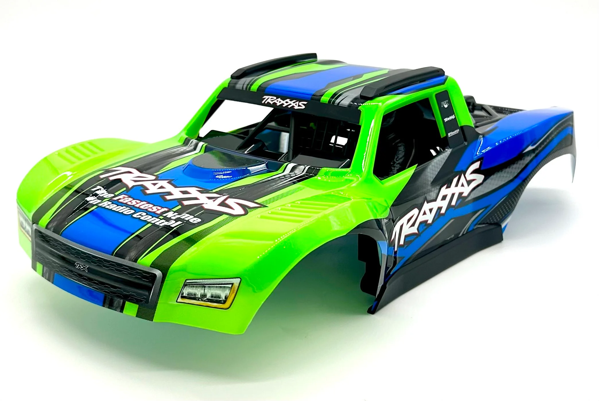 MINI SLASH BODY cover Shell (GREEN Painted ProGraphics, clipless Traxxas 108164-1
