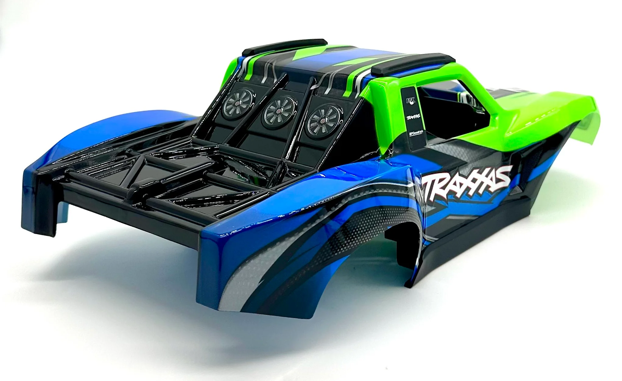 MINI SLASH BODY cover Shell (GREEN Painted ProGraphics, clipless Traxxas 108164-1 - Image 2