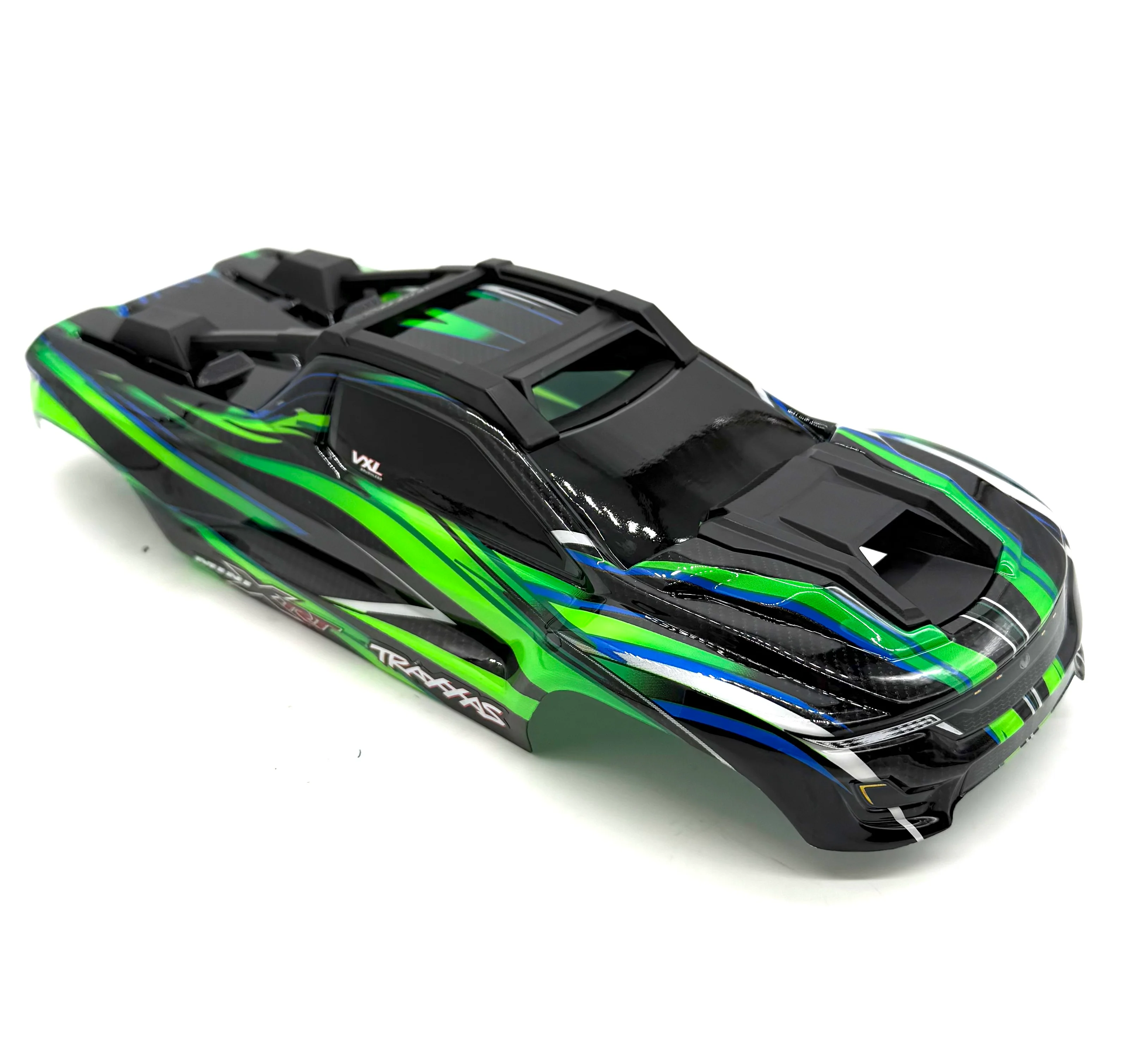 MINI-XRT BODY cover Shell (GREEN Painted ProGraphics, clipless Traxxas 108076-1