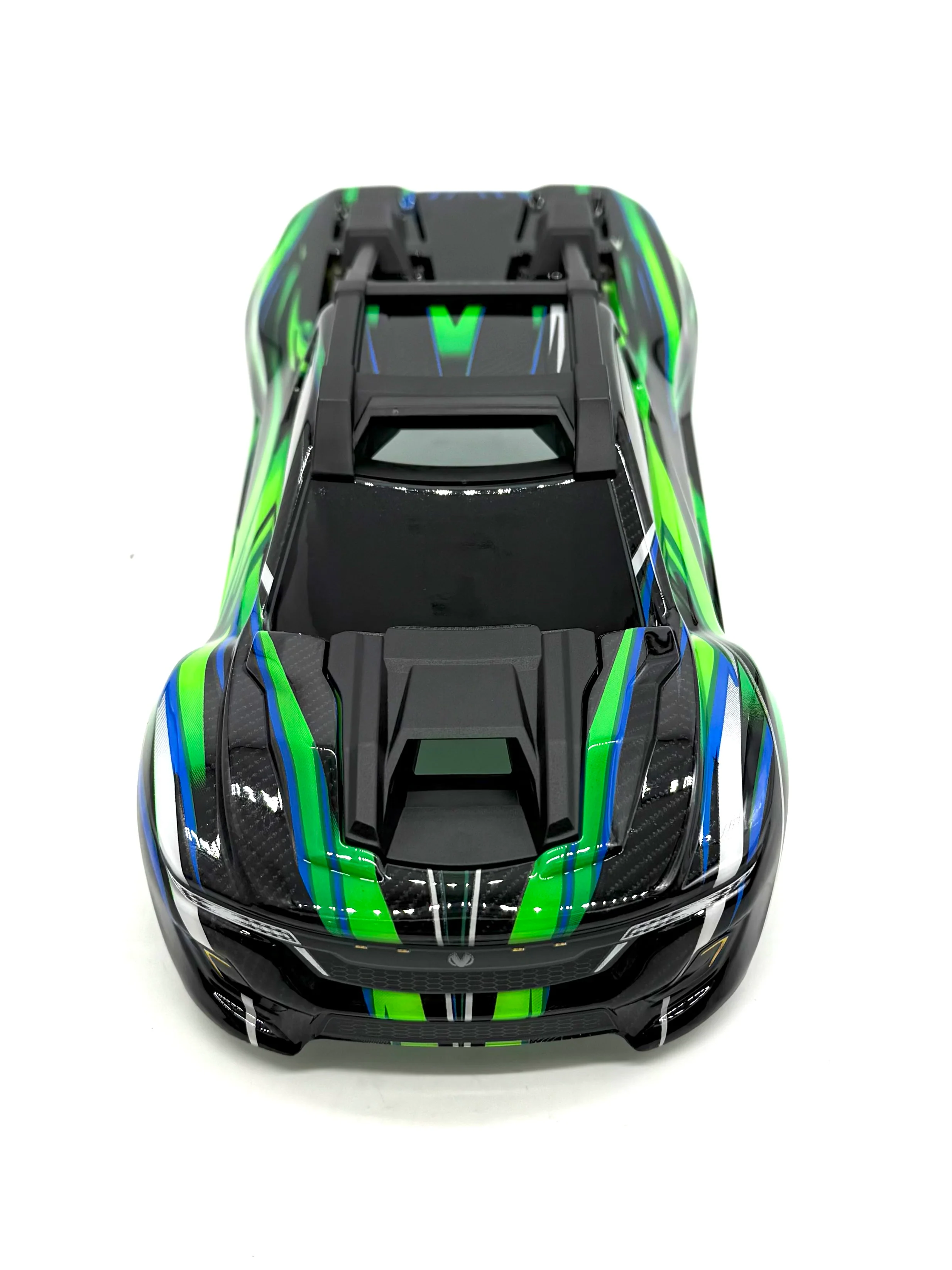 MINI-XRT BODY cover Shell (GREEN Painted ProGraphics, clipless Traxxas 108076-1 - Image 2