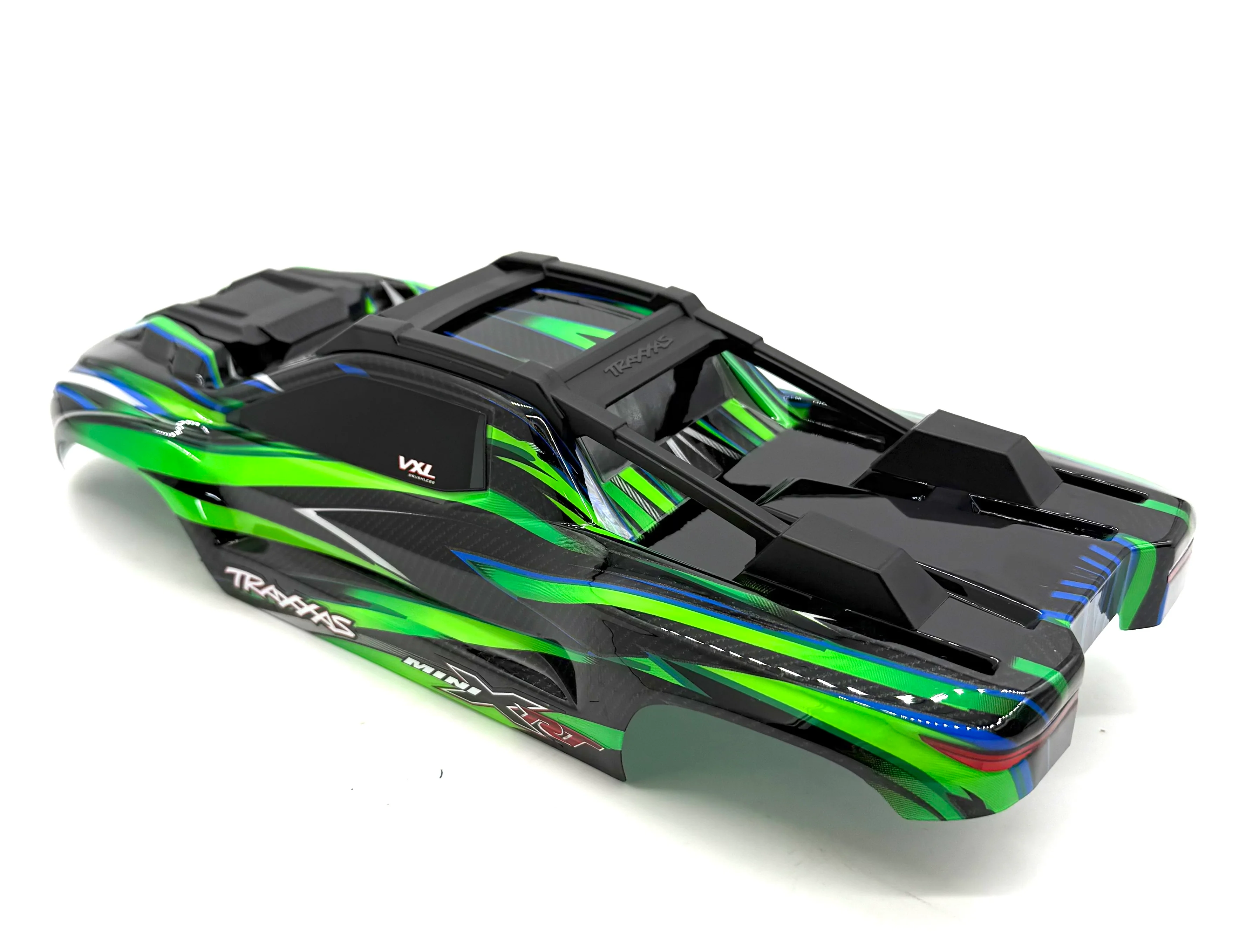 MINI-XRT BODY cover Shell (GREEN Painted ProGraphics, clipless Traxxas 108076-1 - Image 3