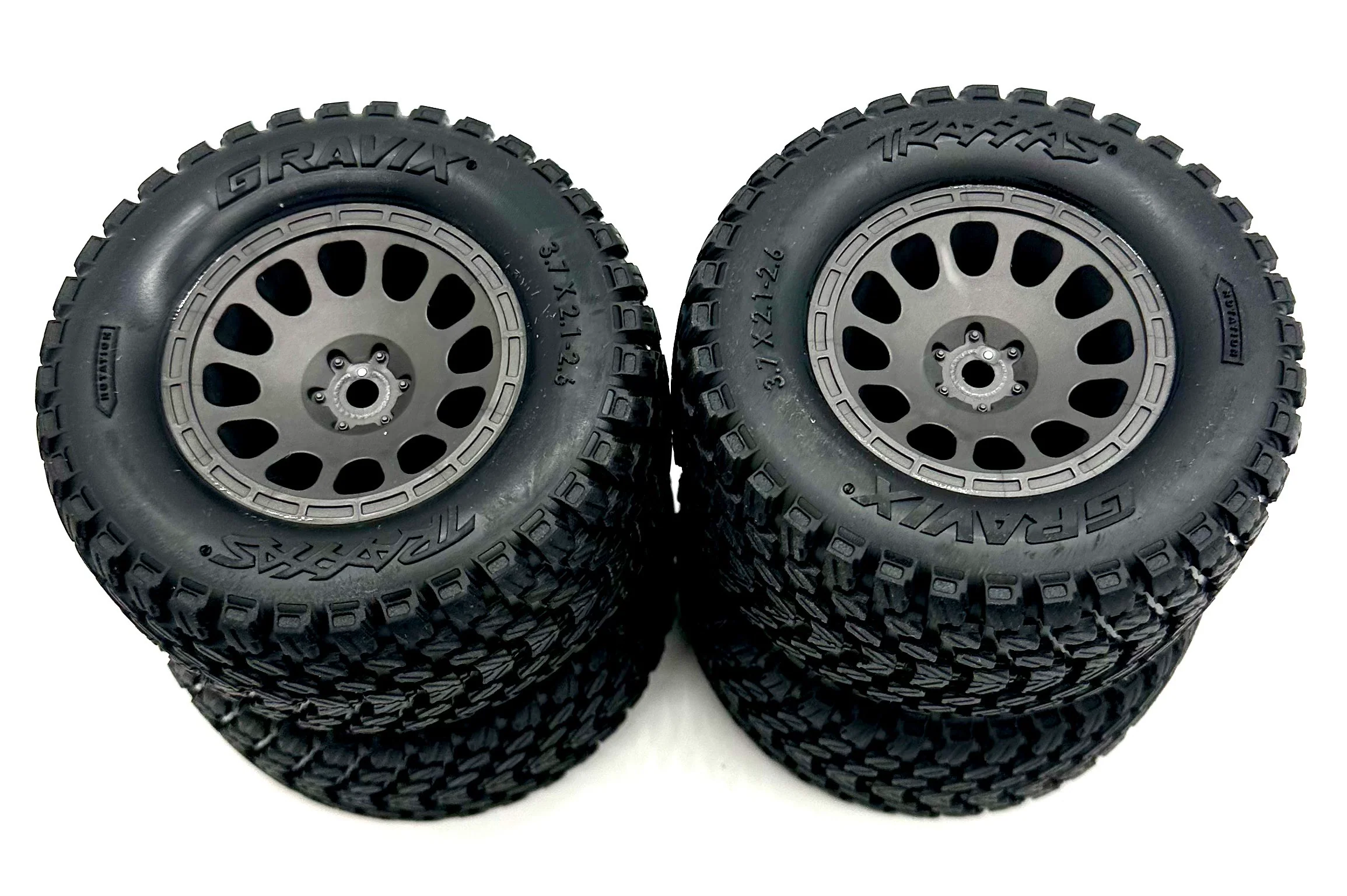 MINI-XRT Wheels & Tires (Factory Glued Assembled set 4 Gravix Traxxas 108076-1