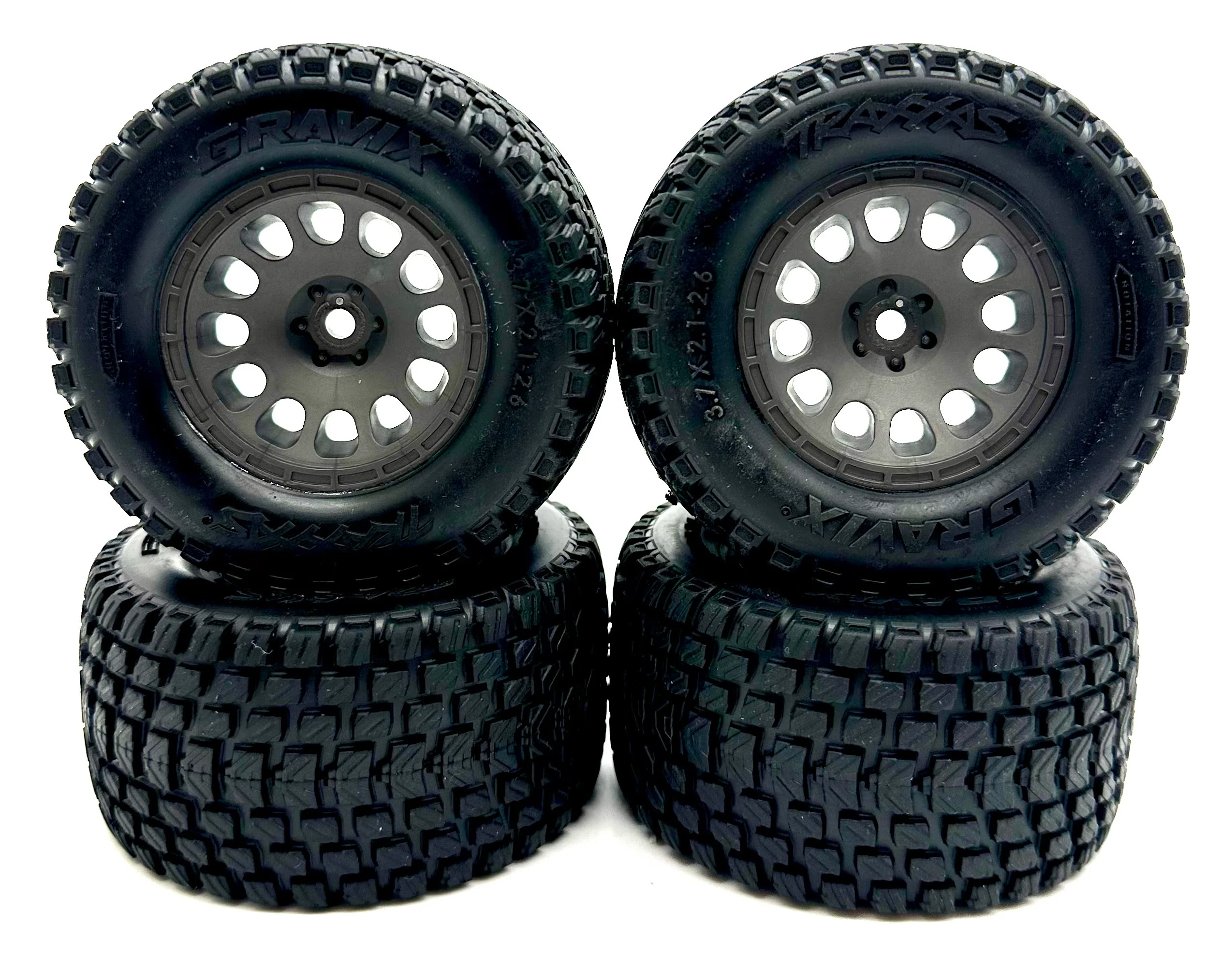 MINI-XRT Wheels & Tires (Factory Glued Assembled set 4 Gravix Traxxas 108076-1 - Image 2
