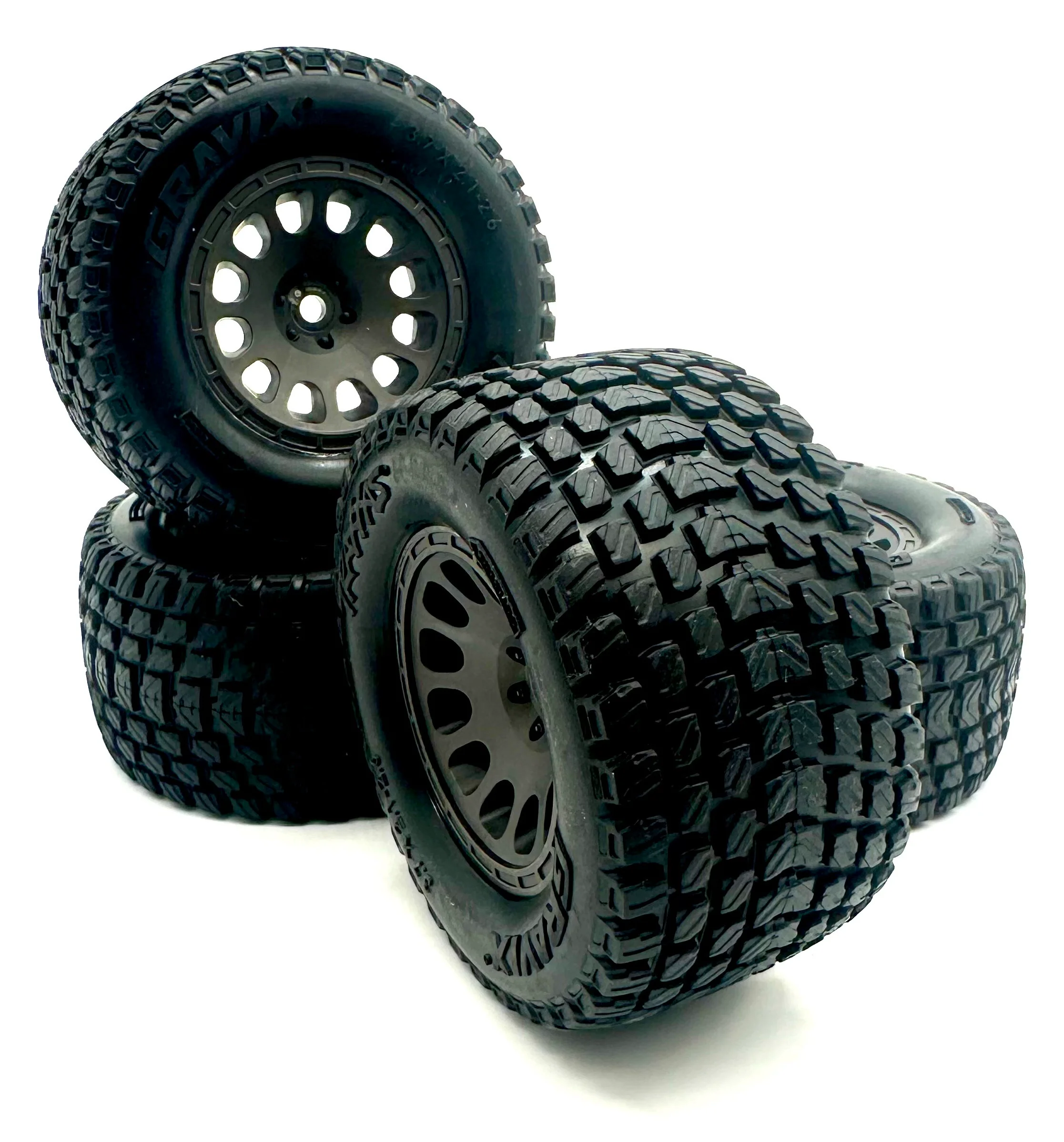 MINI-XRT Wheels & Tires (Factory Glued Assembled set 4 Gravix Traxxas 108076-1 - Image 3