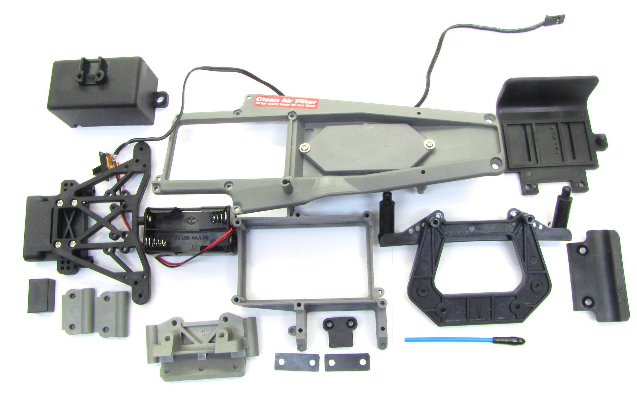 Nitro RUSTLER - Shocks Towers, Upper Chassis Bumper bulkhead Battery Box 44096-3 - Image 3