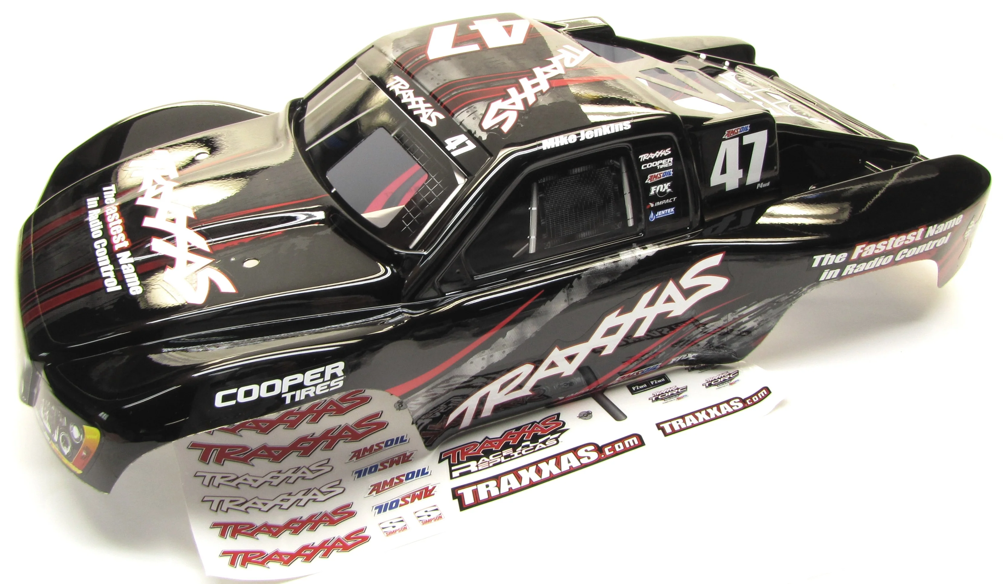 Nitro Slash BODY Shell (Black #47 Mike Jenkins 4414 & Decal 44056-3