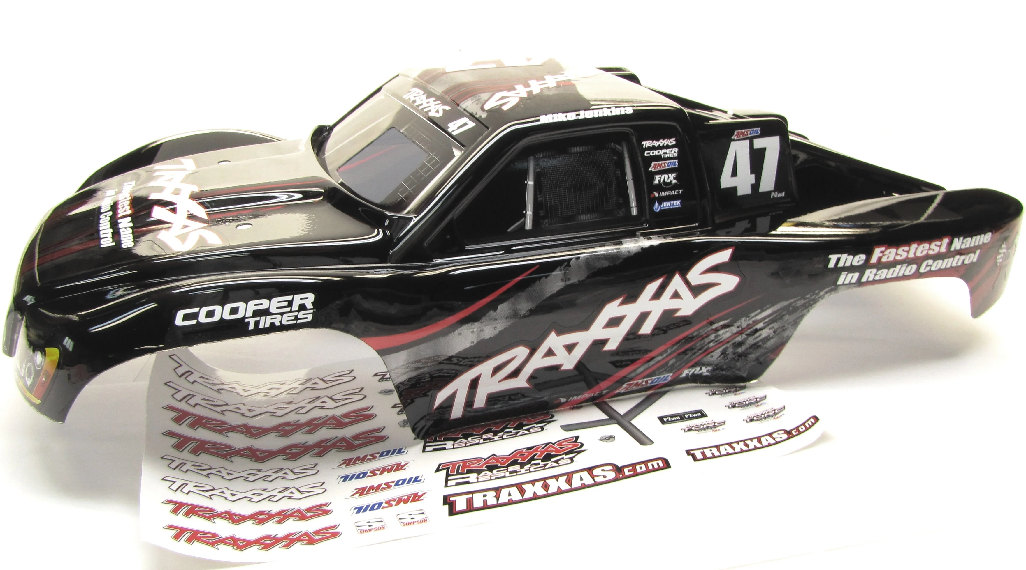 Nitro Slash BODY Shell (Black #47 Mike Jenkins 4414 & Decal 44056-3 - Image 2