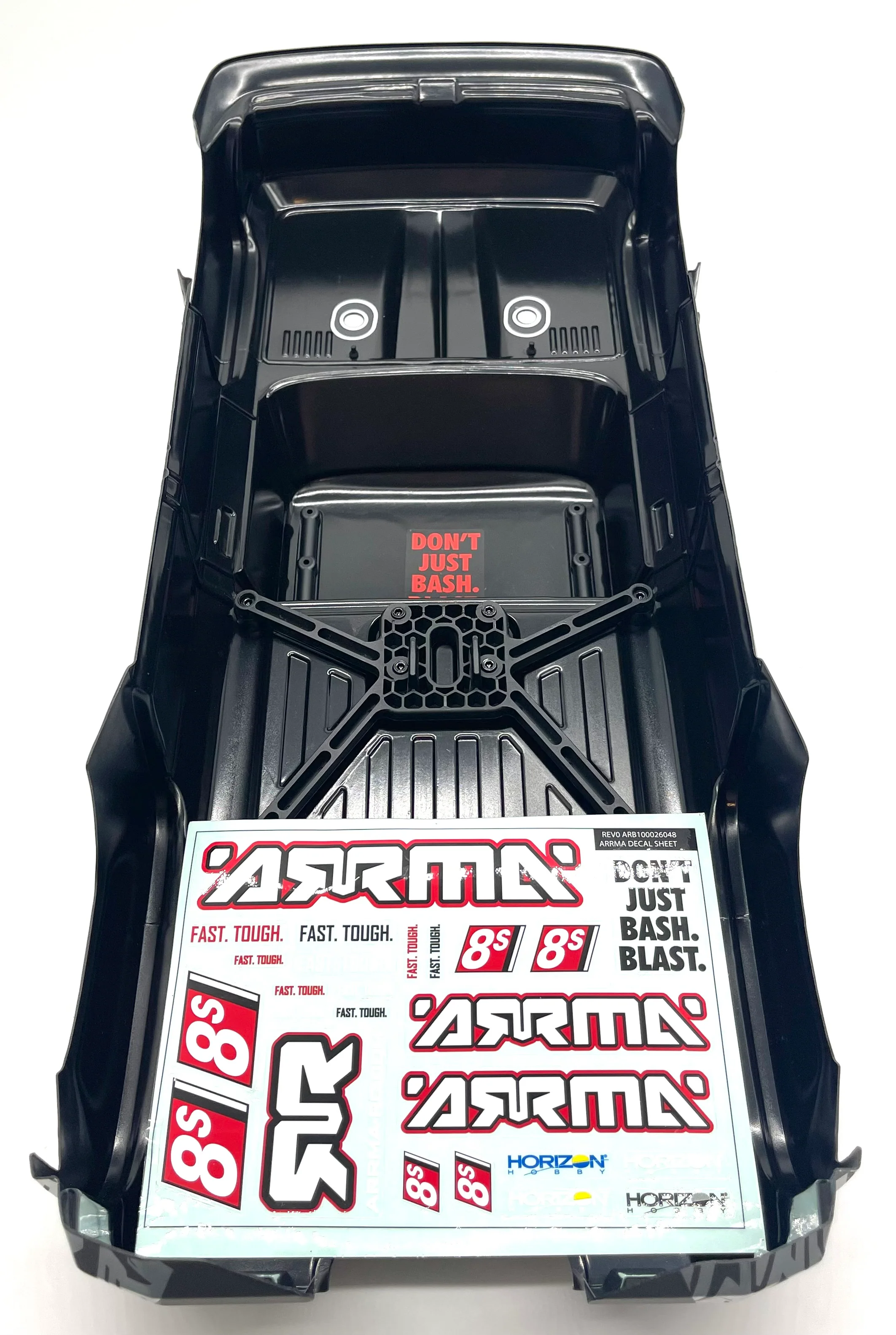 OUTCAST 8S EXB - Body Shell (BLACK polycarbonate cover & Body Pins Arrma ARA5210V2 - Image 7