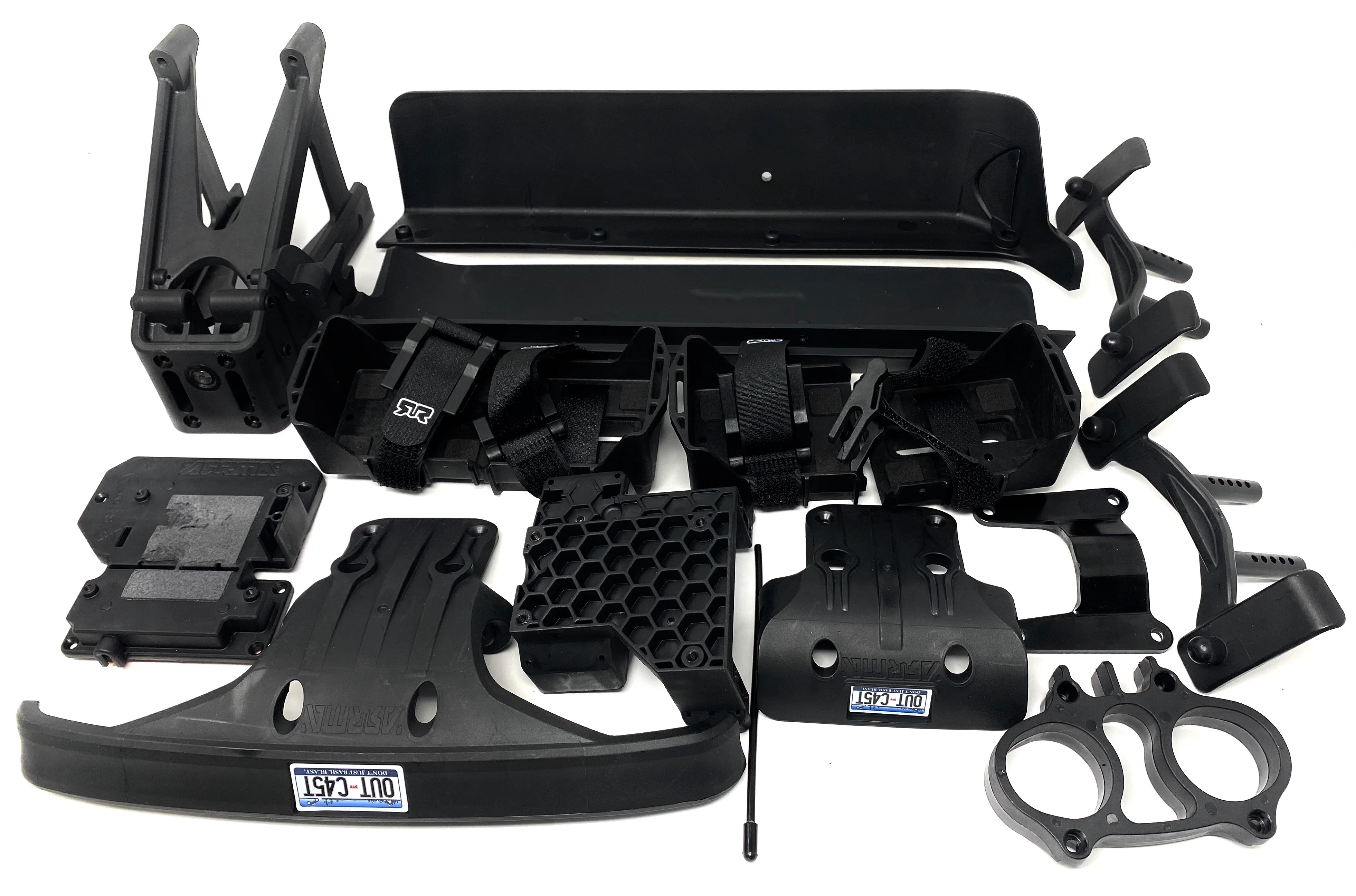 OUTCAST 8S EXB - Side Guards, Battery Tray V2 roll tower Body Post Arrma ARA5210V2 - Image 3
