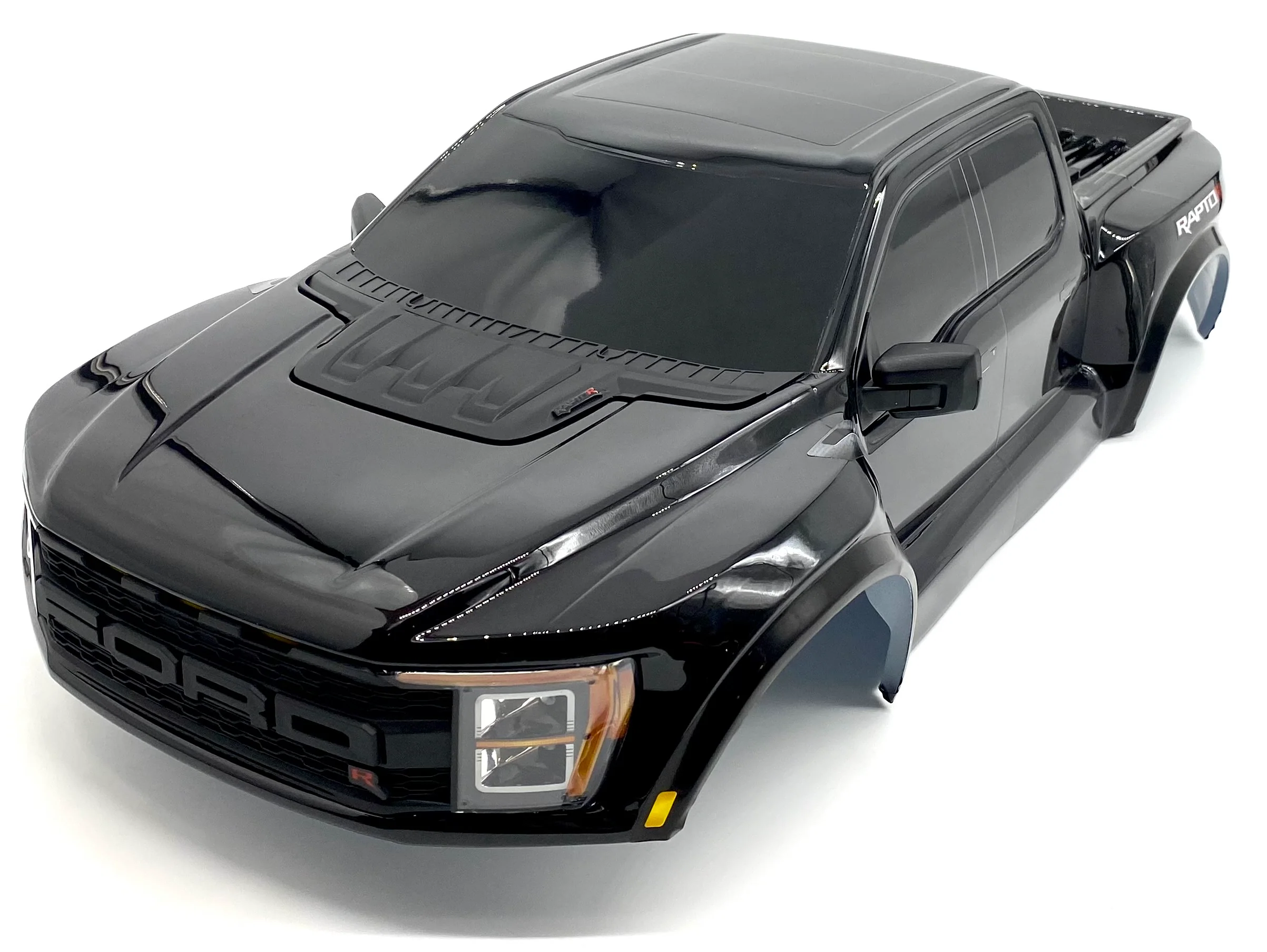Raptor R BODY, painted  shell, Black (cover trimmed Traxxas 101076-4 - Image 3