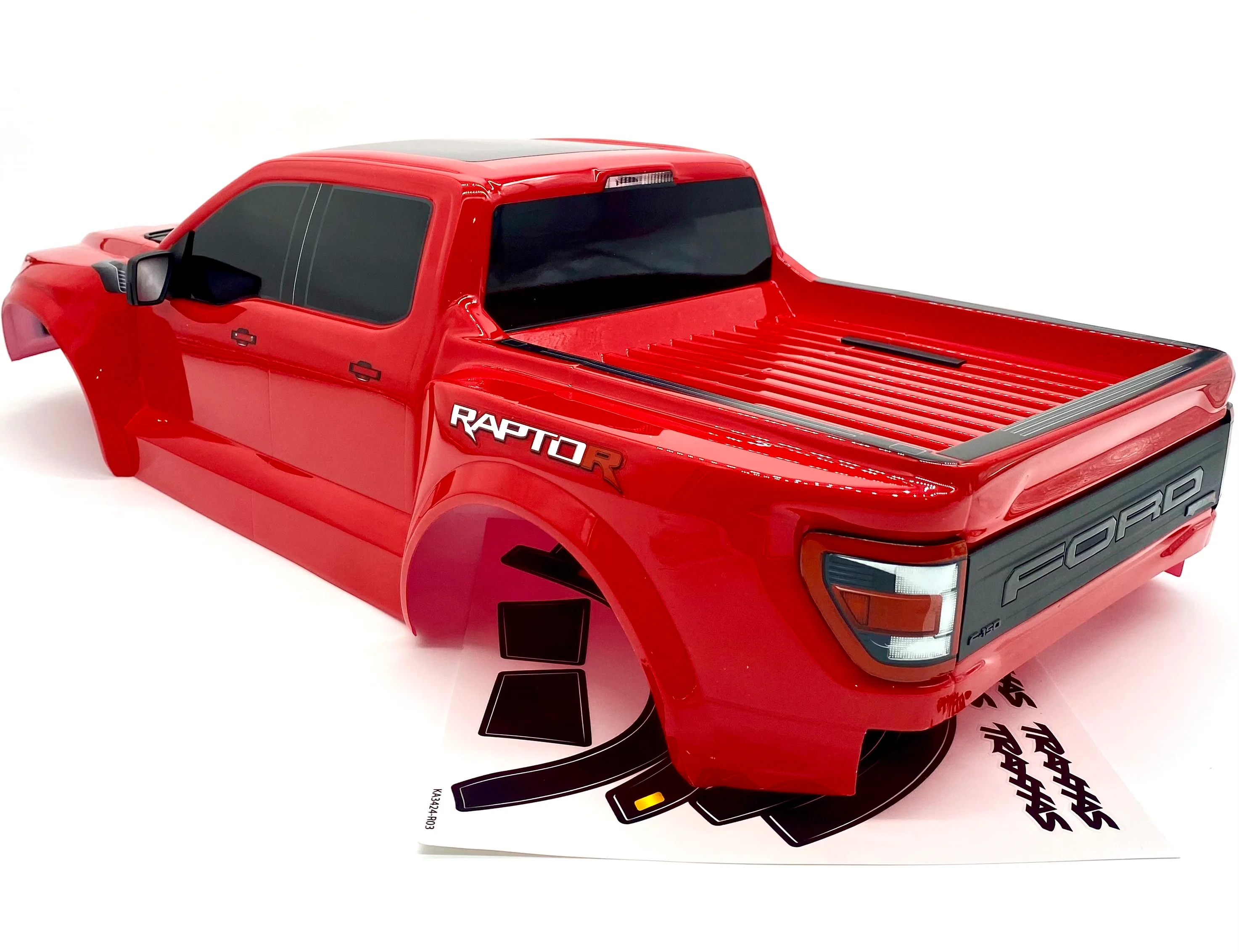 Raptor R BODY, painted shell, Red (cover trimmed Traxxas 101076-4 - Image 4