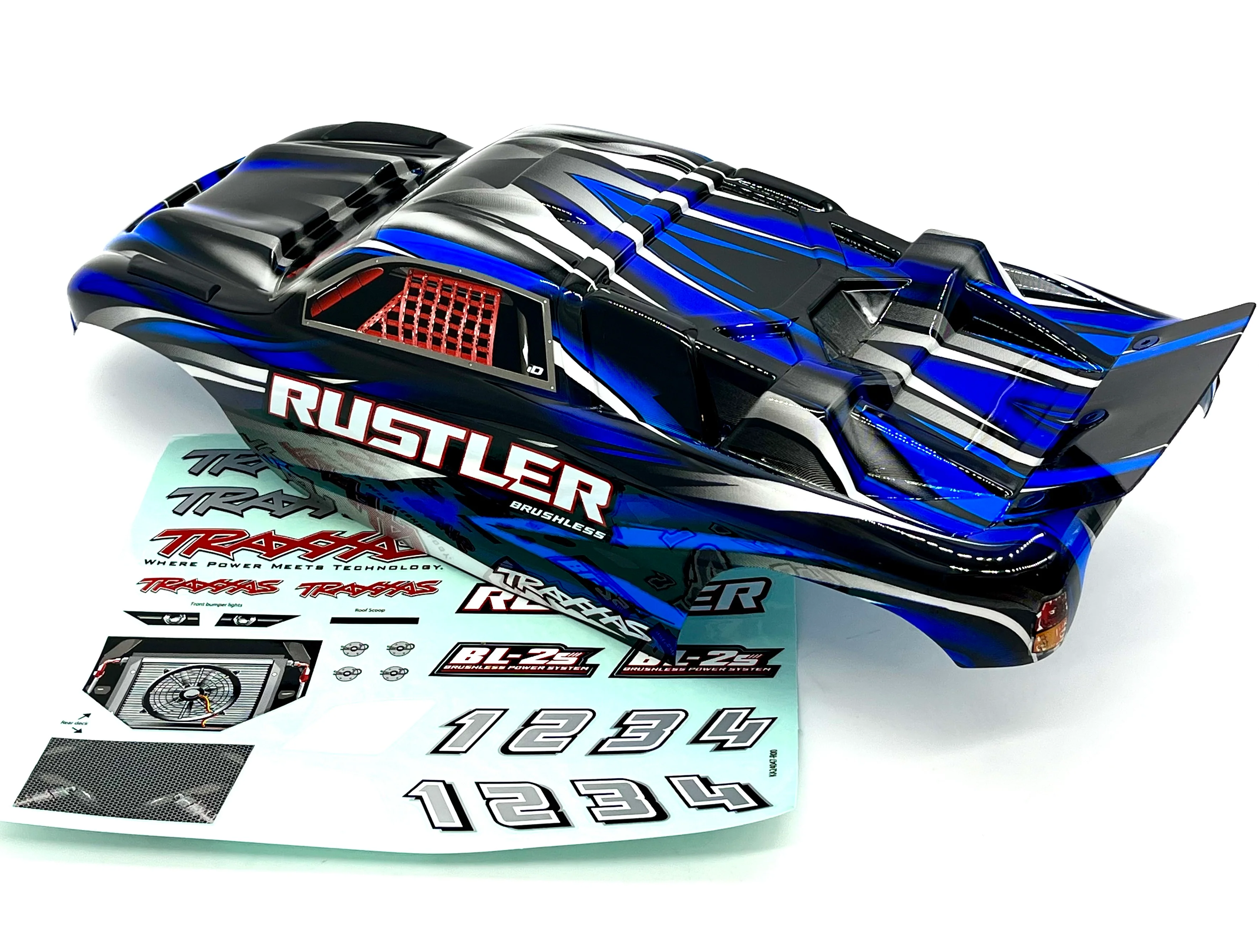 Rustler 2WD BL-2s BODY (BLUE) cover shell painted clipless 37354-4 - Image 2