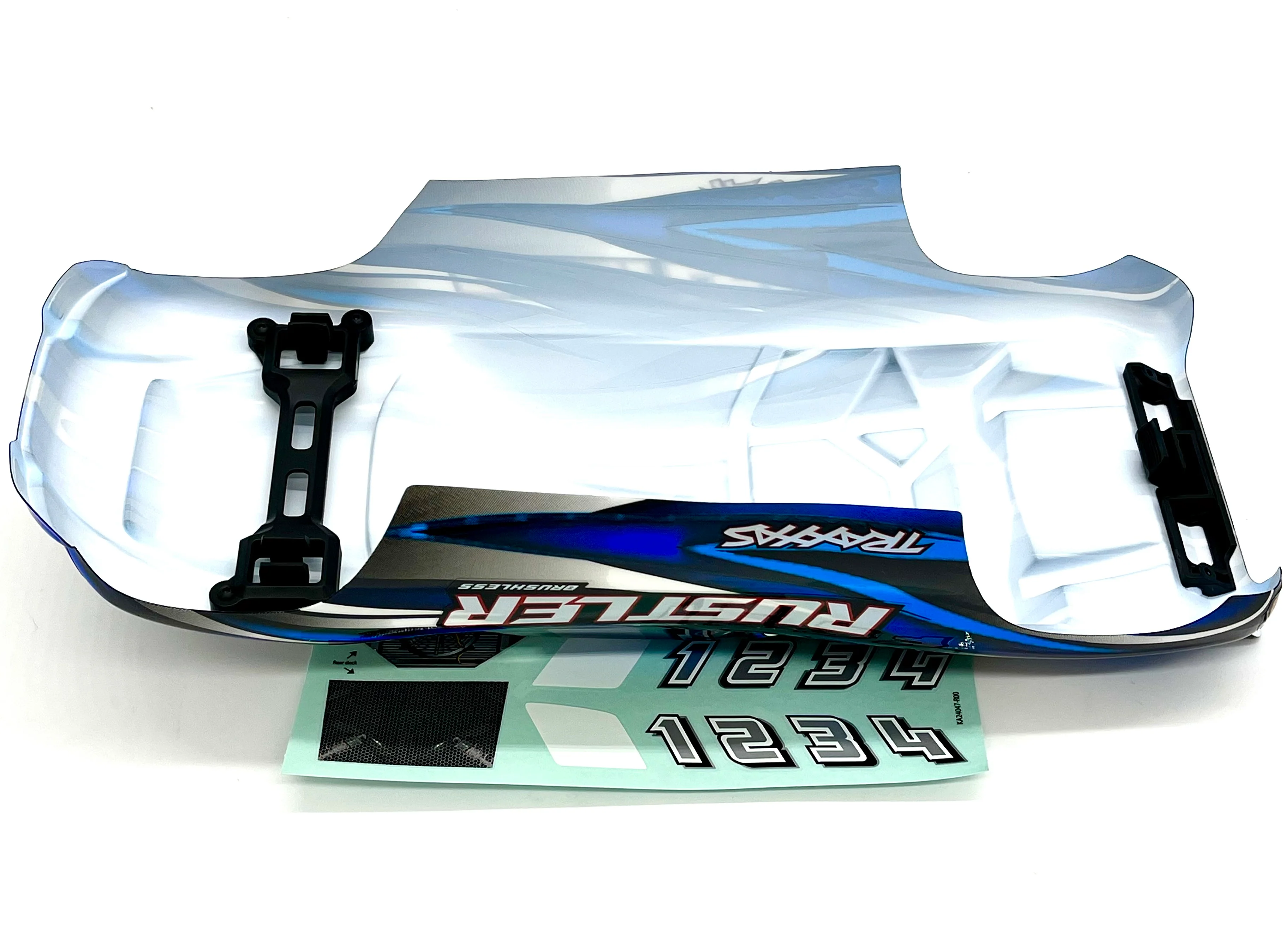 Rustler 2WD BL-2s BODY (BLUE) cover shell painted clipless 37354-4 - Image 3