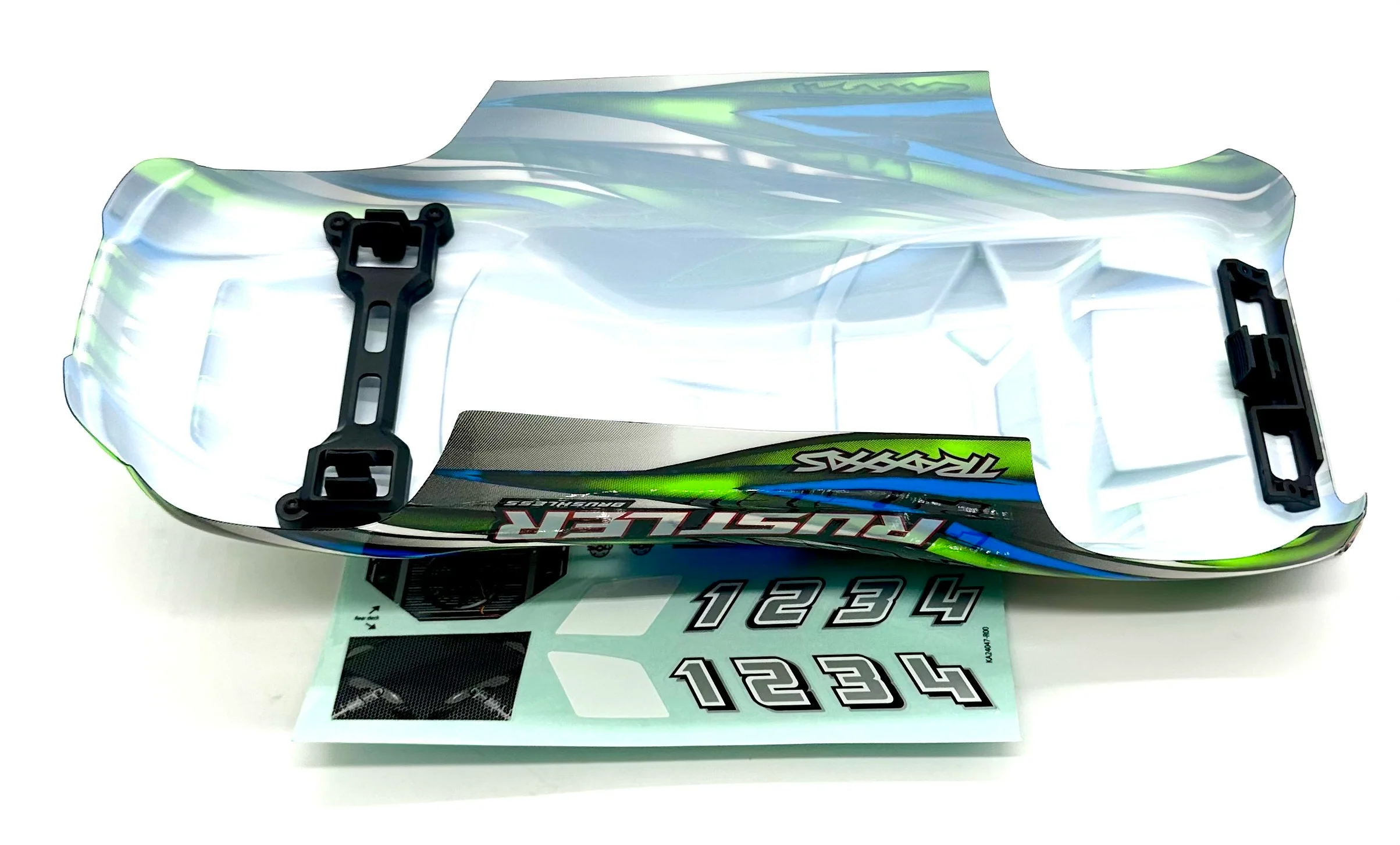 Rustler 2WD BL-2s BODY (GREEN) cover shell painted clipless 37354-4 - Image 3