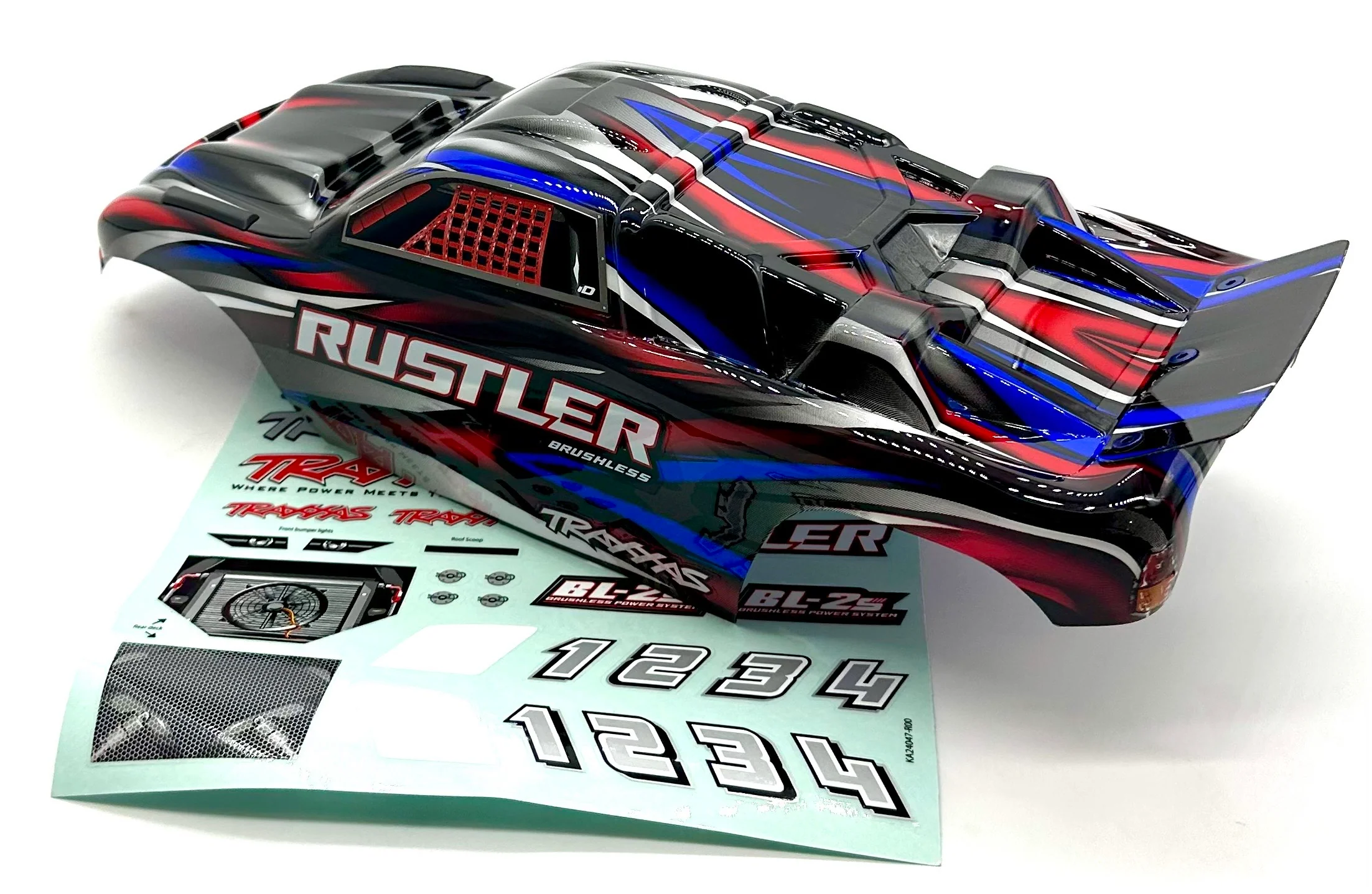 Rustler 2WD BL-2s BODY (RED) cover shell painted clipless 37354-4 - Image 2