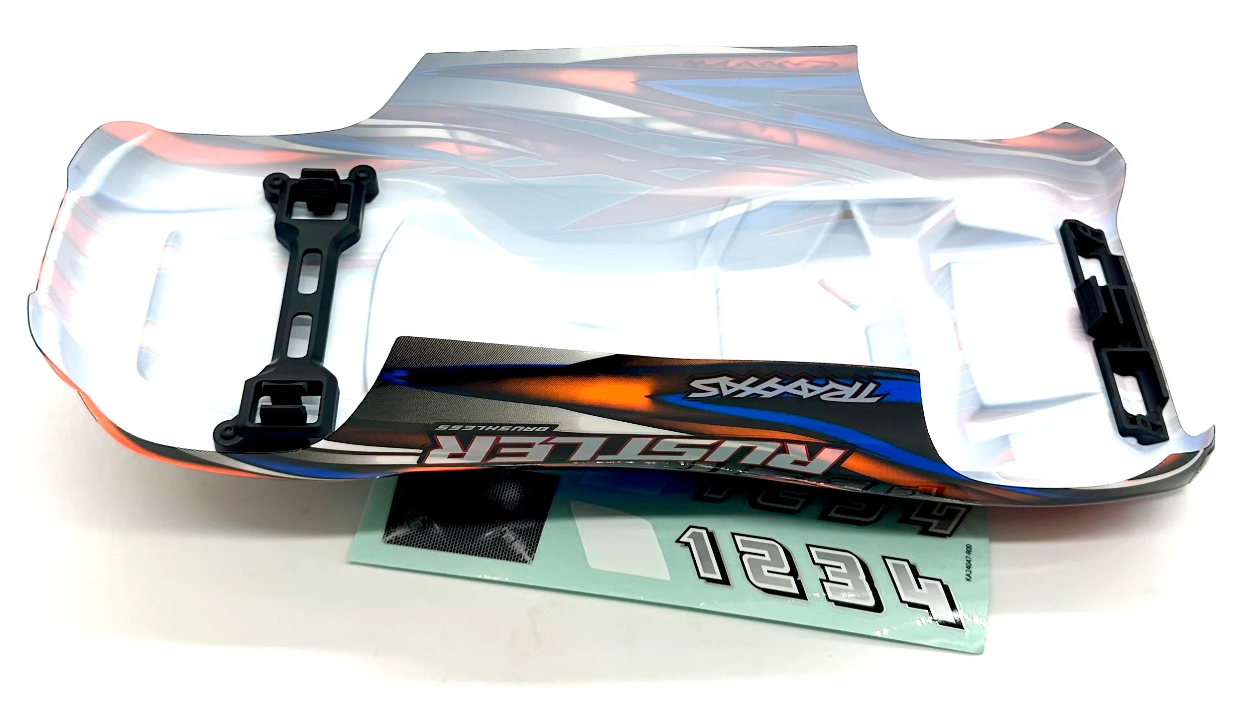 Rustler 2WD BL-2s BODY (Orange) cover shell painted clipless 37354-4 - Image 3