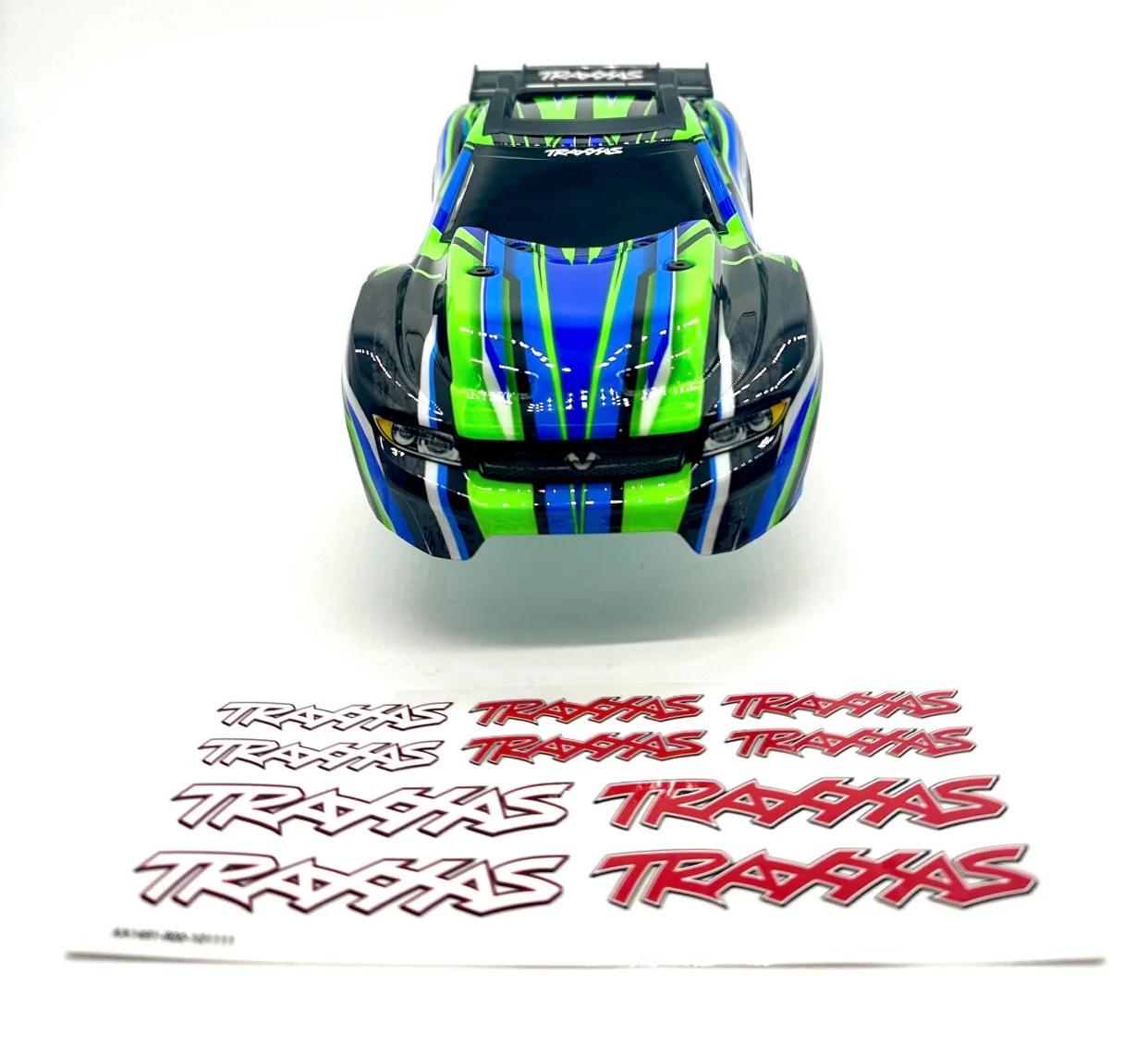 RUSTLER 4x4 BODY Shell (GREEN blue 2026 Shell decals clipless VXL 67376-4 - Image 3
