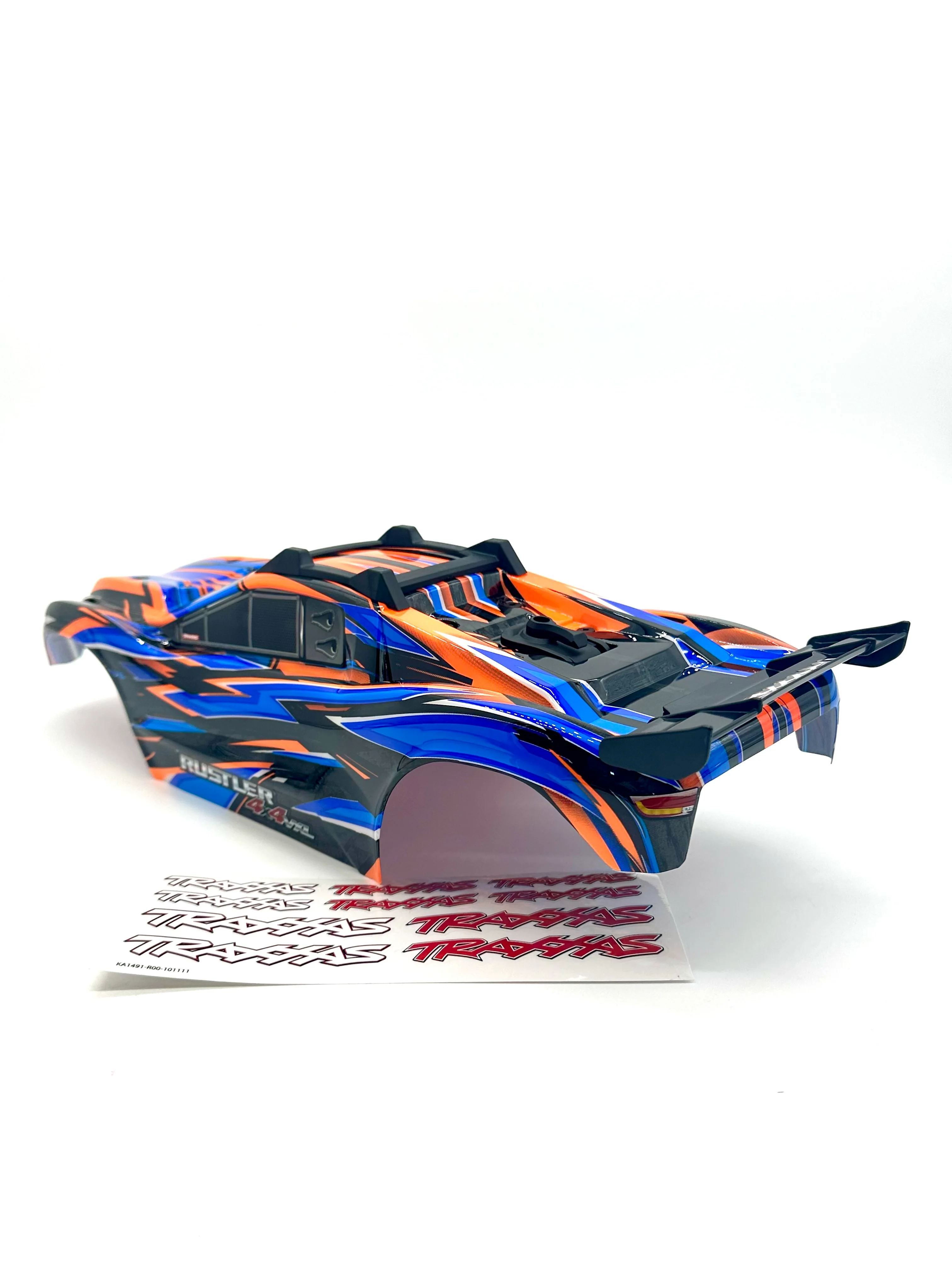 RUSTLER 4x4 BODY Shell (ORANGE blue 2026 Shell decals clipless VXL 67376-4 - Image 2