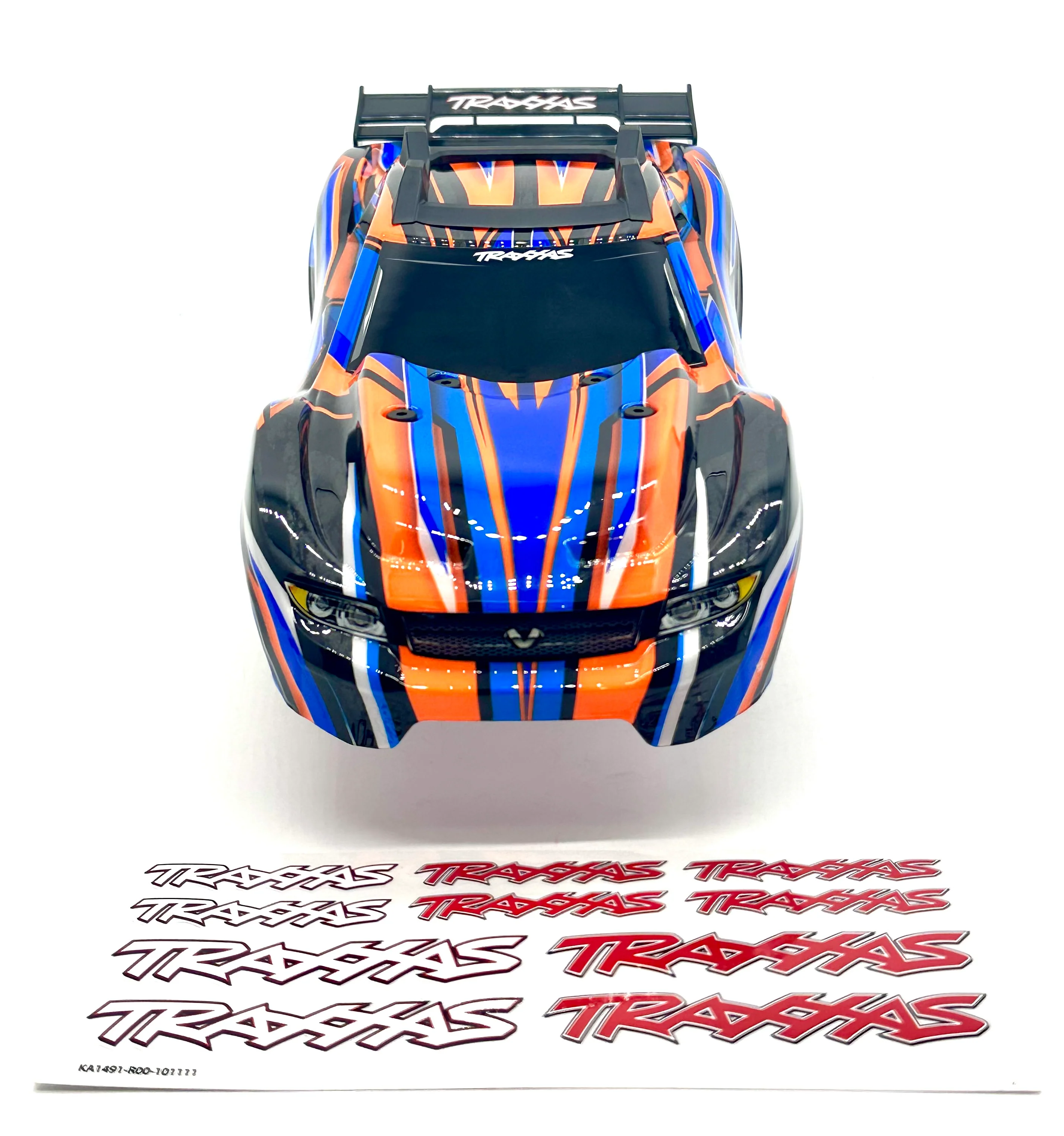 RUSTLER 4x4 BODY Shell (ORANGE blue 2026 Shell decals clipless VXL 67376-4 - Image 3