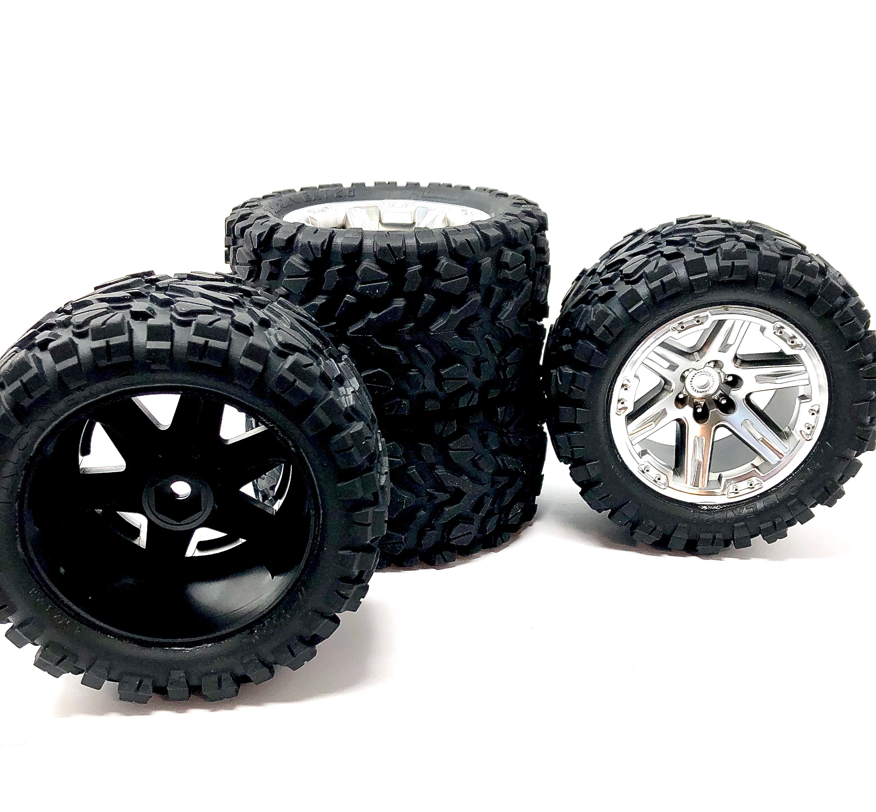 RUSTLER 4x4 TIRES & Wheels assembled (4) Talon Extreme Tyres VXL 67376-4 - Image 2