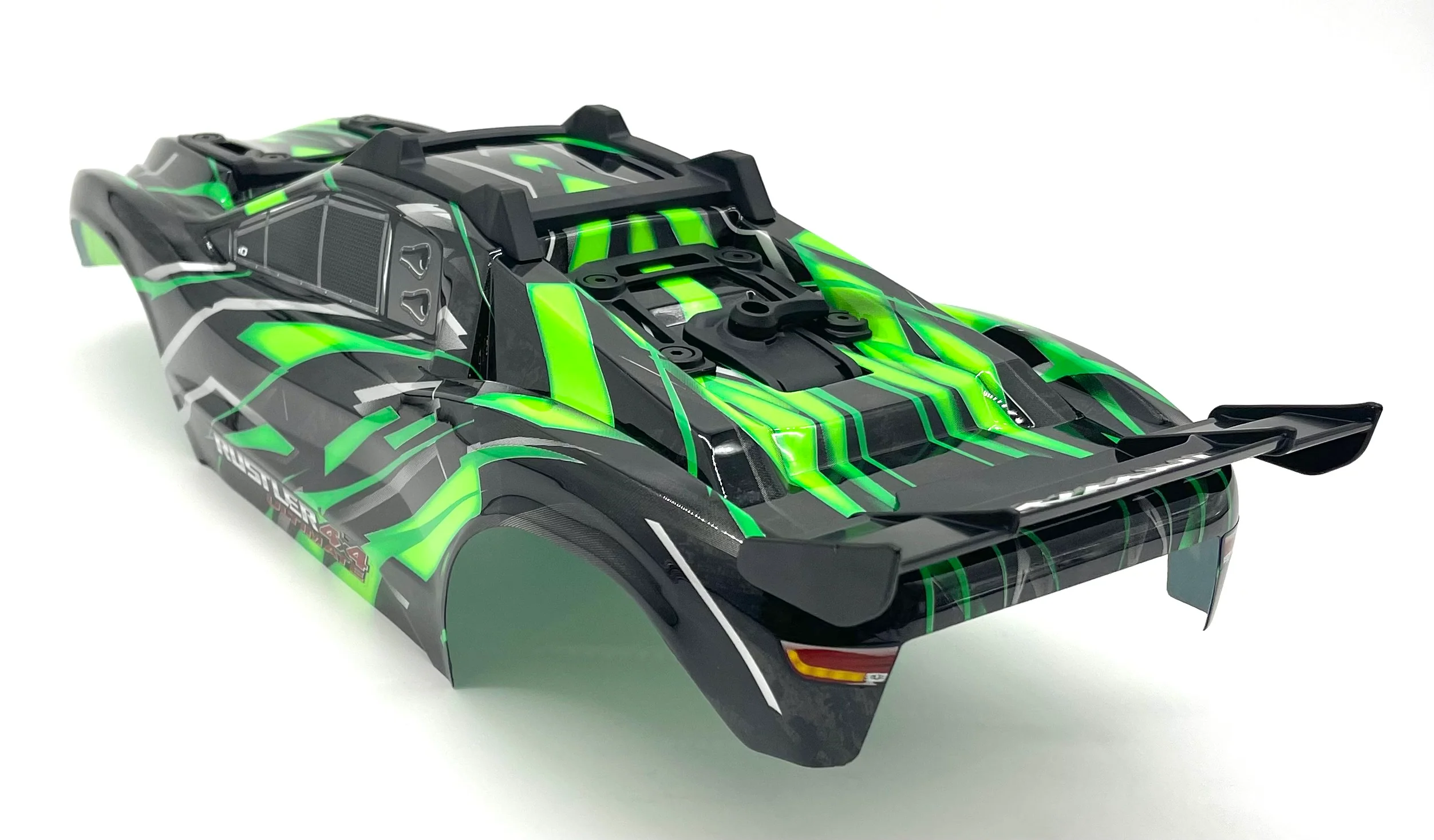 RUSTLER ULTIMATE - BODY Shell (Black and Green Cover Shell decals Traxxas 67097-4 - Image 4