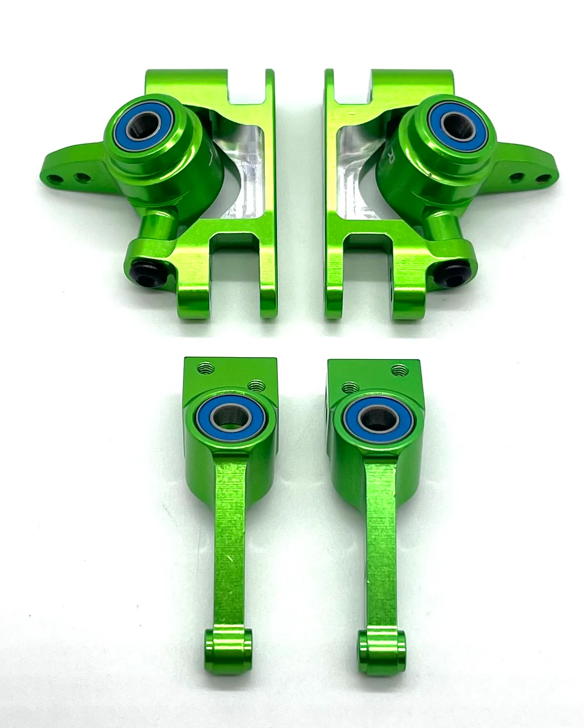 RUSTLER ULTIMATE - C-HUBS Steering Caster Blocks Carriers Green Alum Traxxas 67097-4 - Image 2