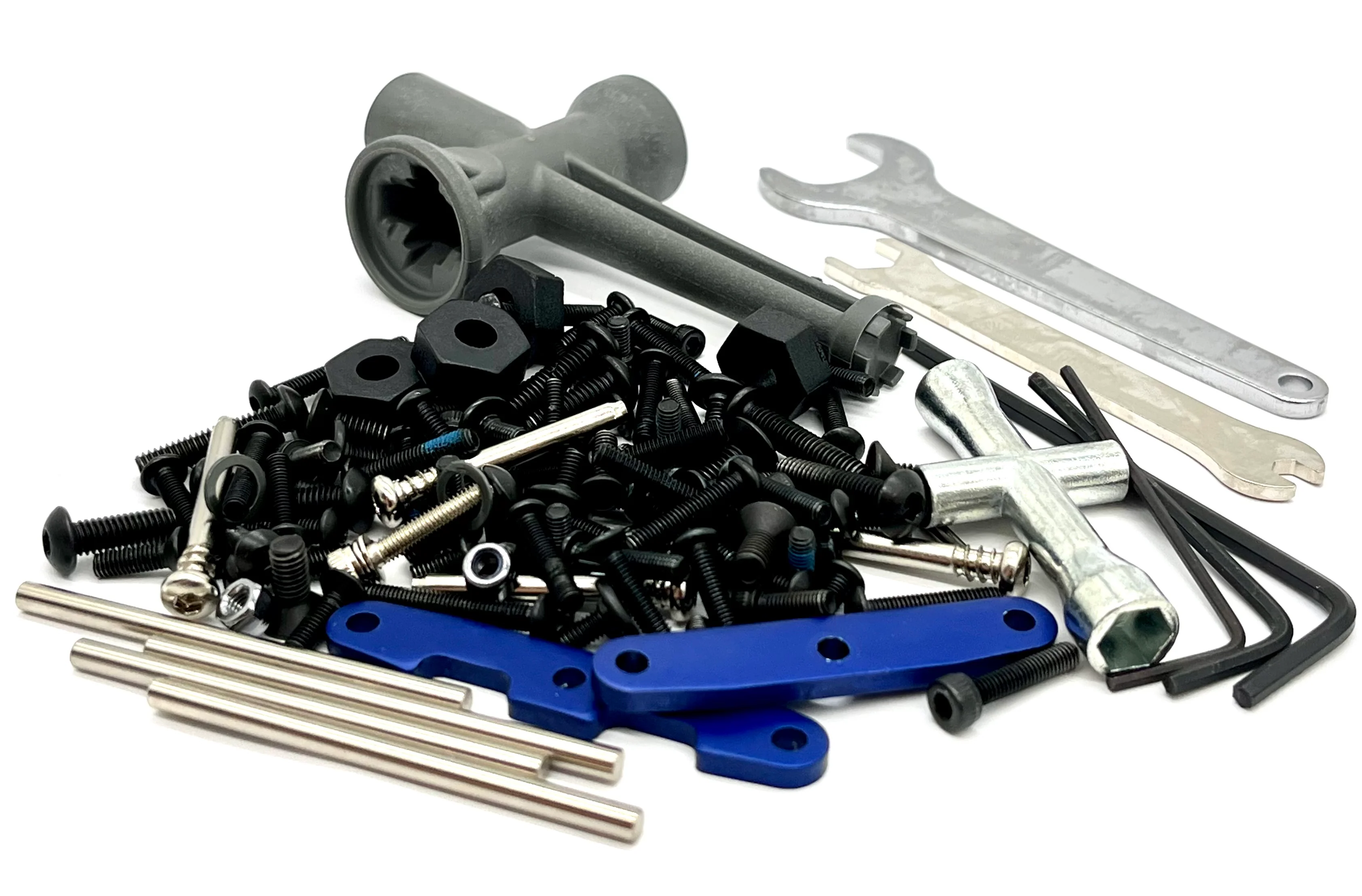 RUSTLER ULTIMATE - SCREWS & TOOLS Set blue wheel nuts suspension pins Traxxas VXL 67097-4 - Image 2