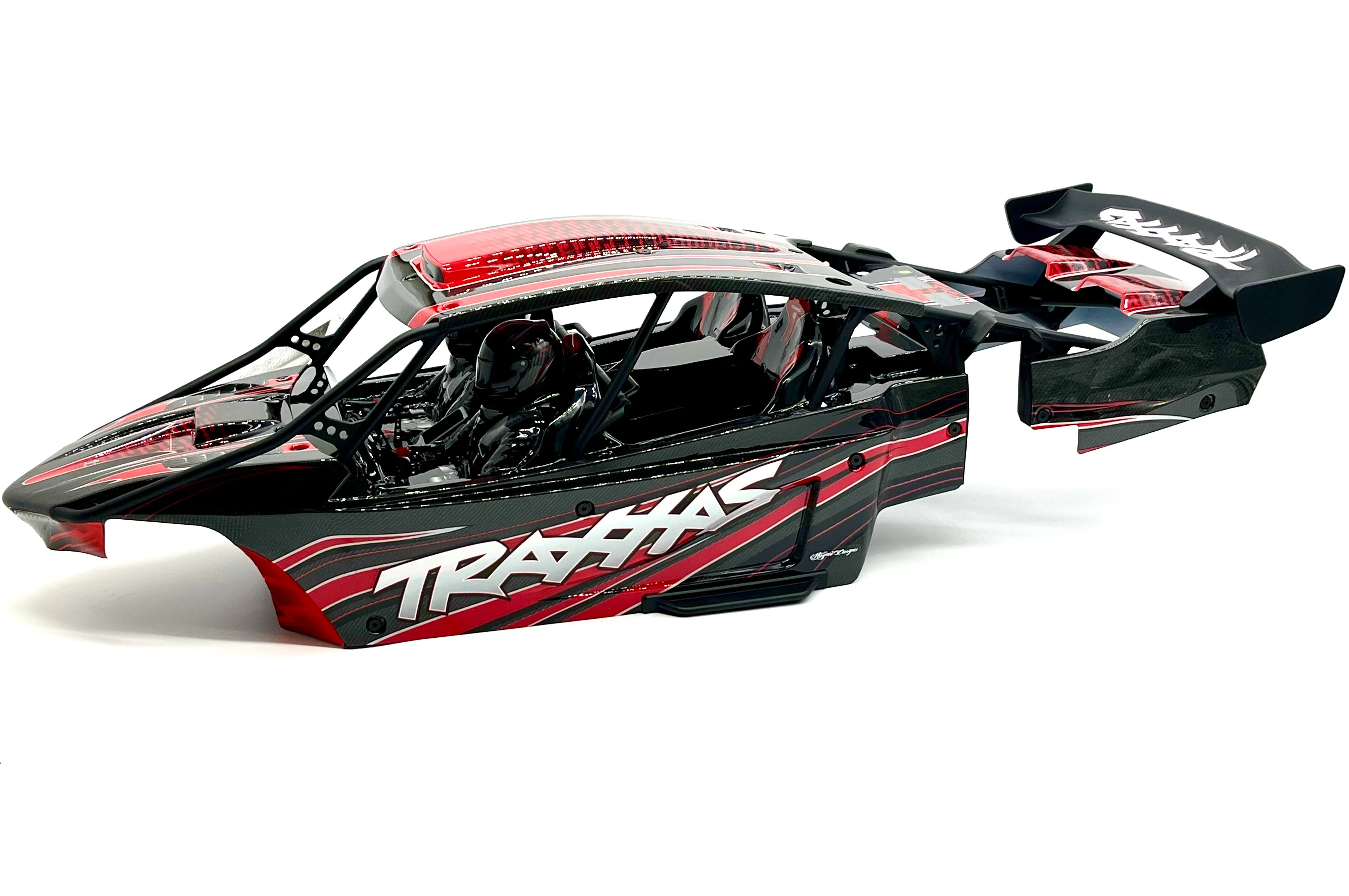 SAND CAR BODY & CAGE (Red Painted Funco Pro Scale Traxxas 109076-4