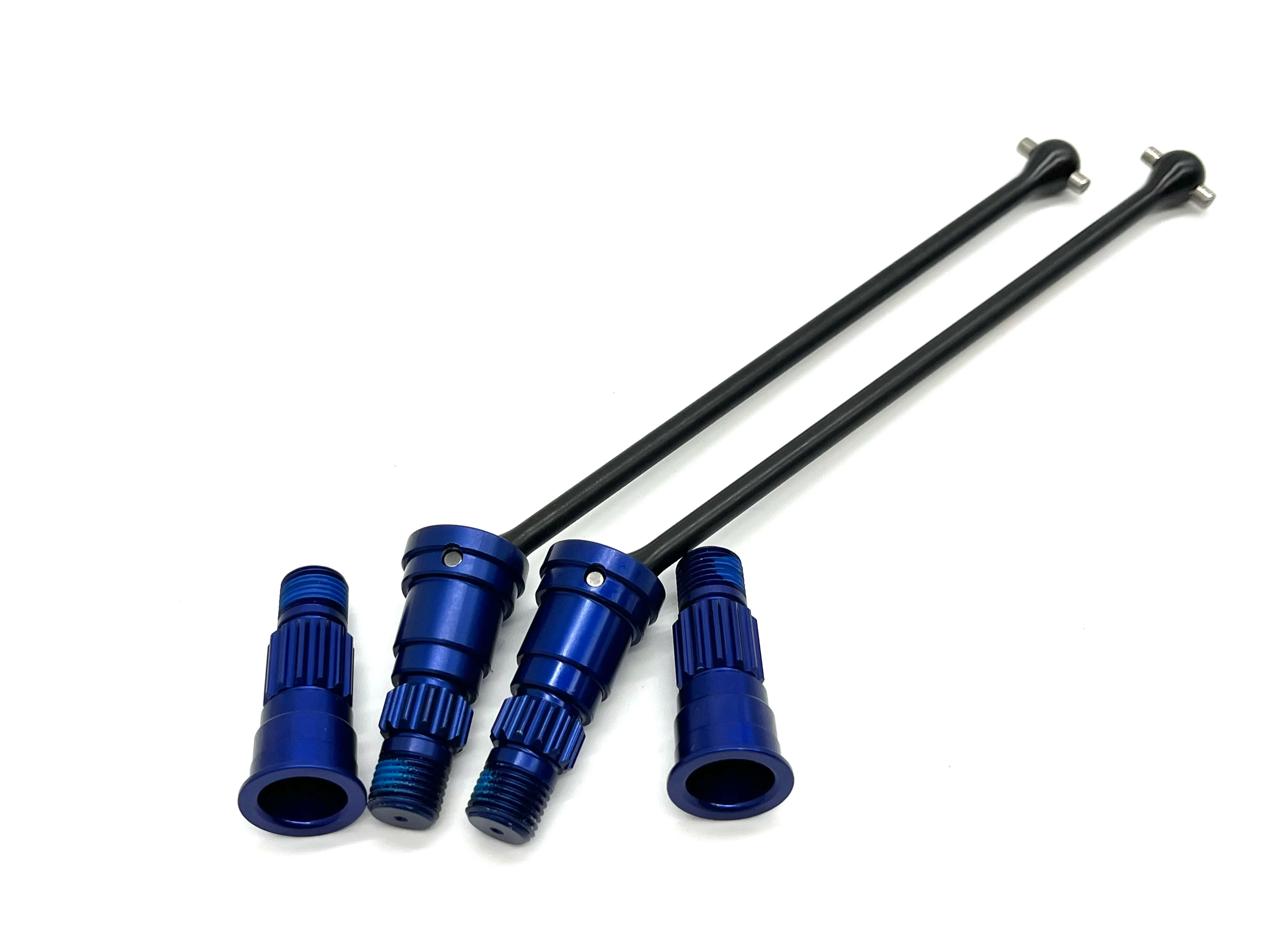 SAND CAR DRIVE Shafts, Rear (w/BLUE anodized alum Stub Axles X-Maxx Traxxas 109076-4 - Image 3
