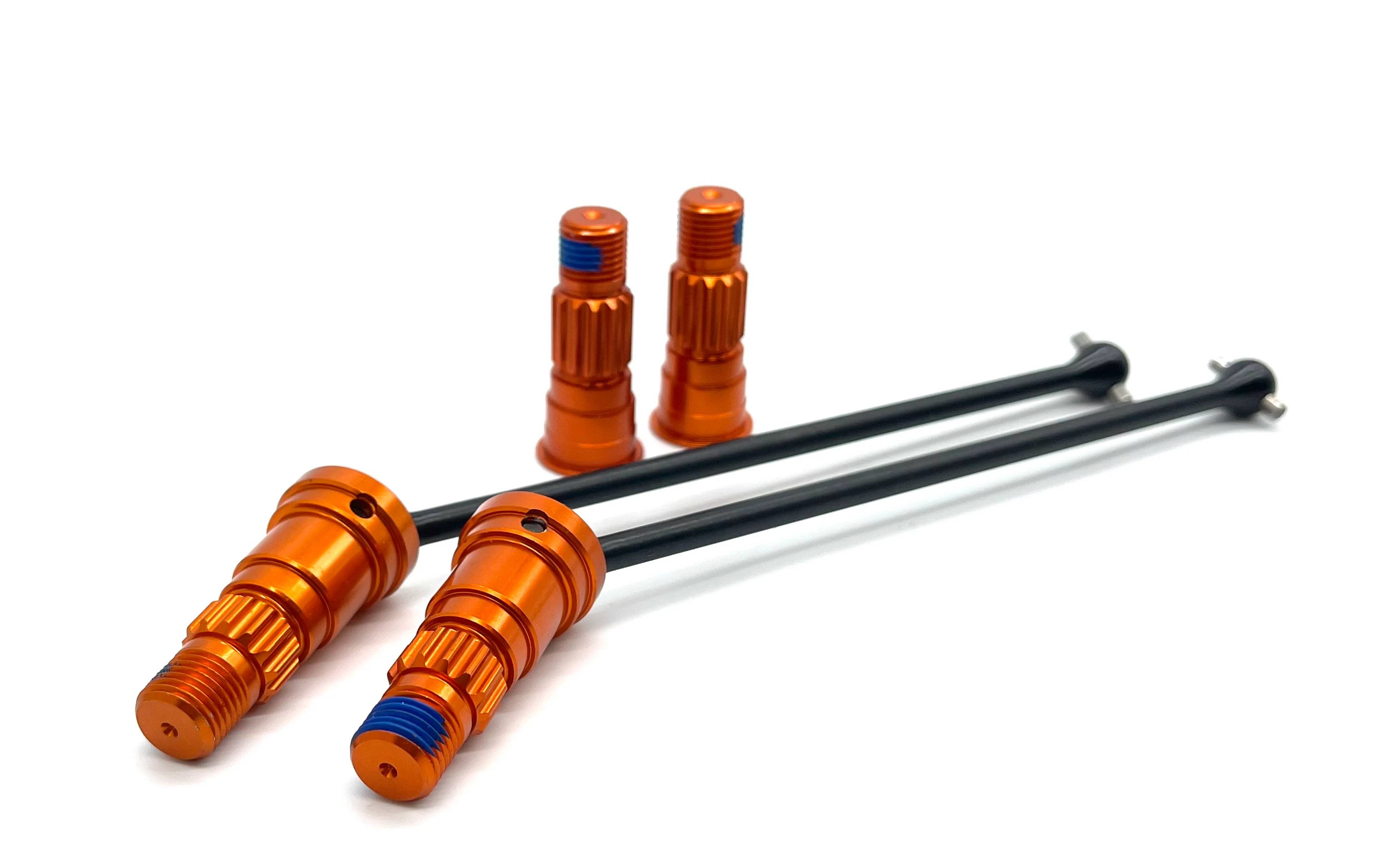 SAND CAR DRIVE Shafts, Rear  (w/ORANGE anodized alum Stub Axles X-Maxx Traxxas 109076-4 - Image 2