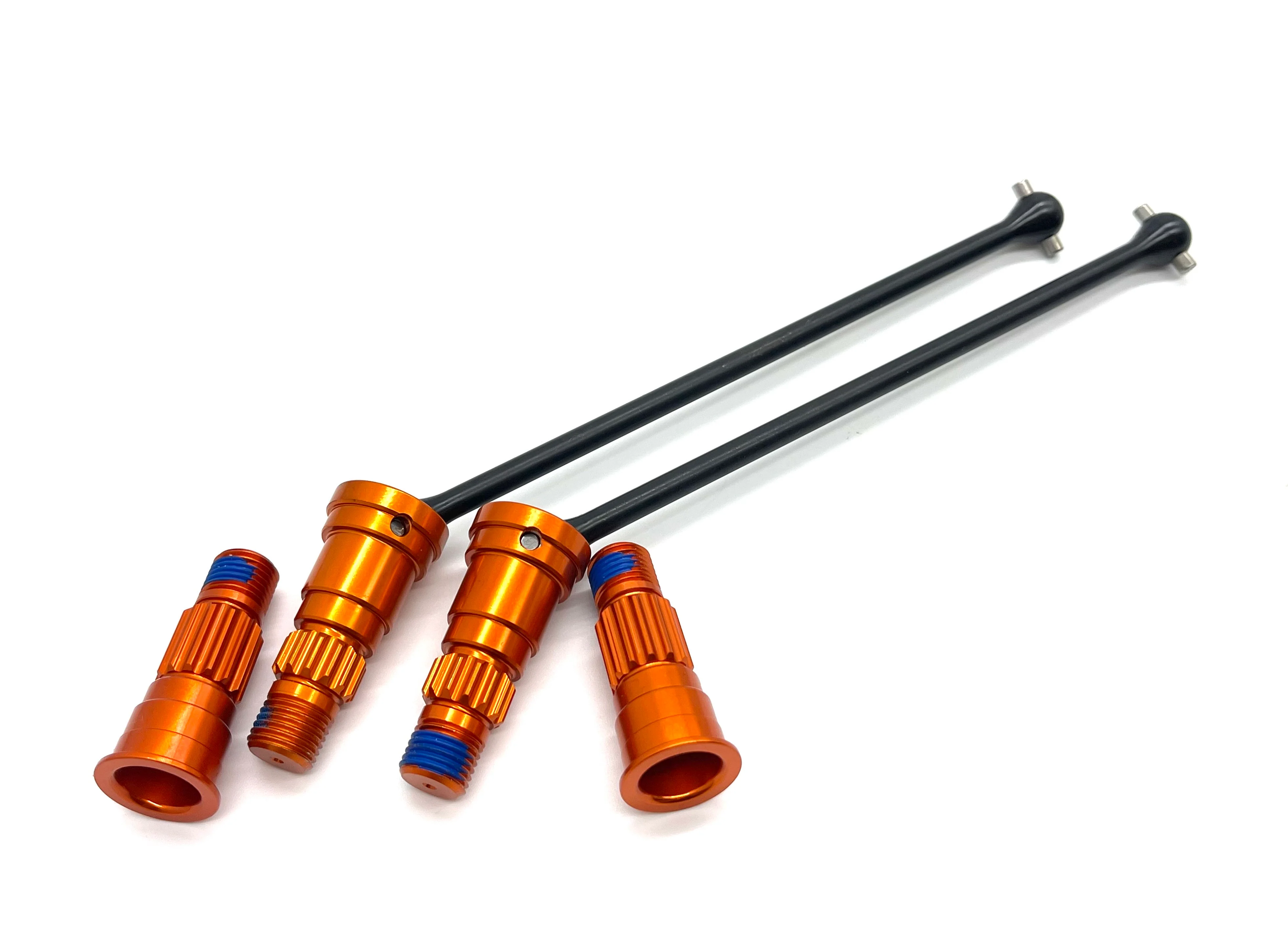 SAND CAR DRIVE Shafts, Rear  (w/ORANGE anodized alum Stub Axles X-Maxx Traxxas 109076-4 - Image 3