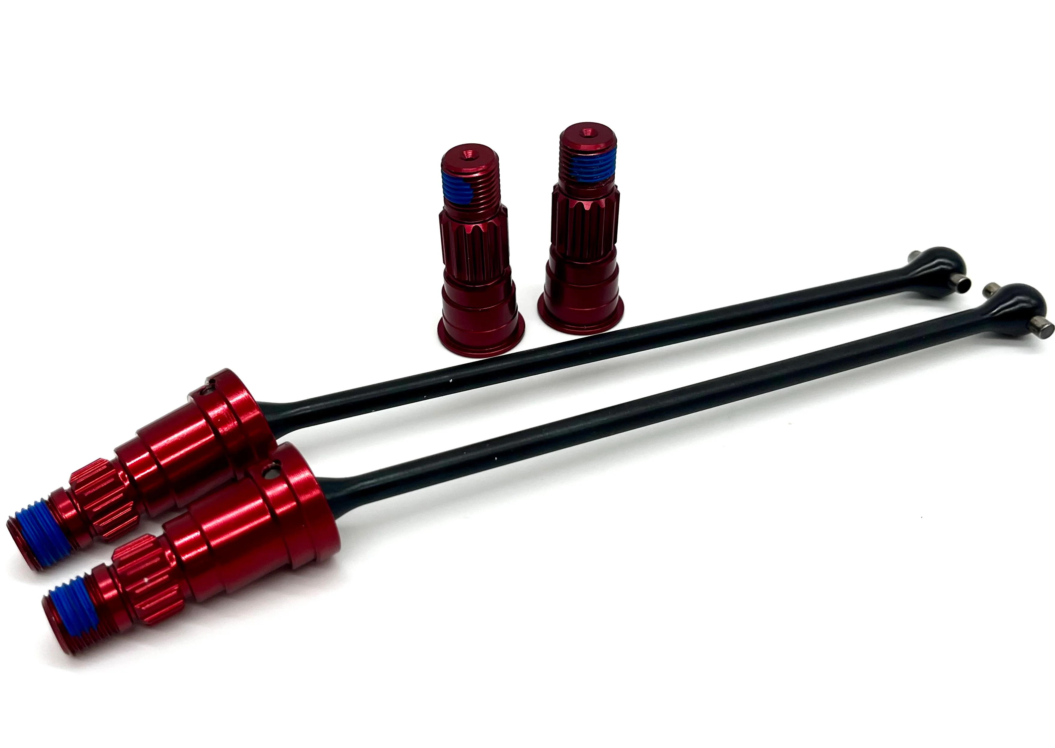SAND CAR DRIVE Shafts, Rear (w/RED anodized alum Front Stub Axles Traxxas 109076-4