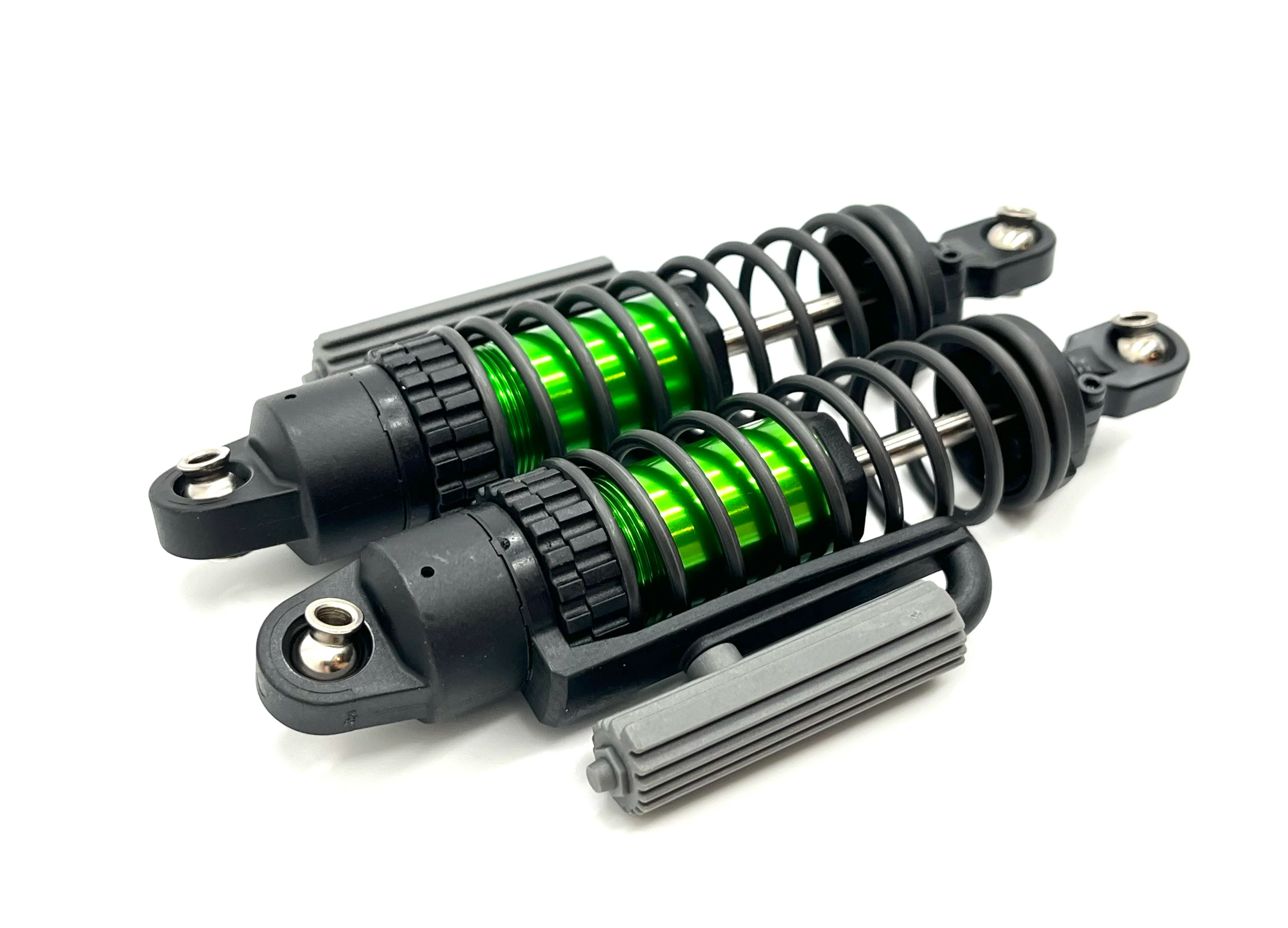 SAND CAR Front SHOCKS (GT Maxx GREEN-Anodized pair, springs Traxxas 109076-4 - Image 3