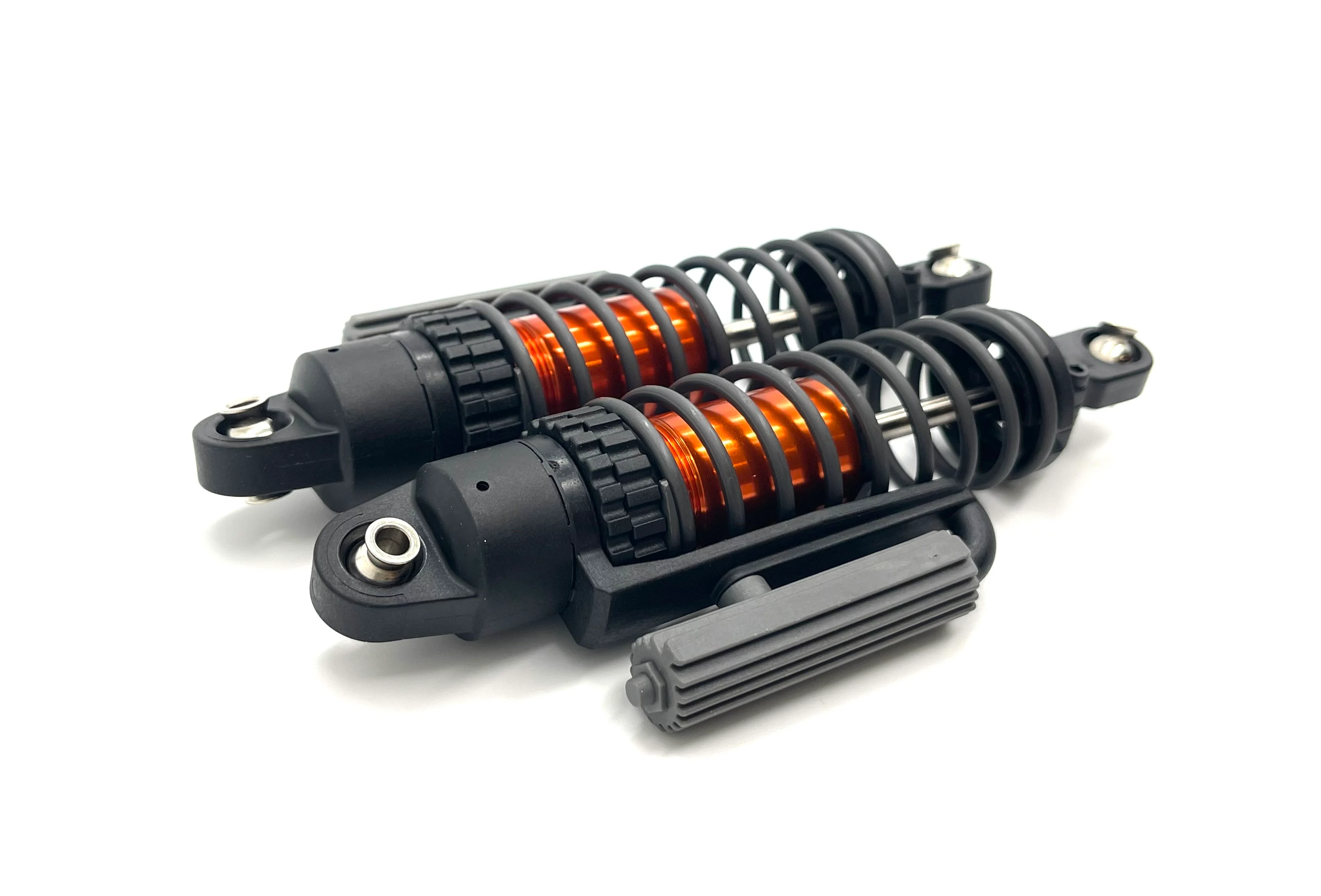 SAND CAR Front SHOCKS (GT Maxx ORANGE-Anodized pair springs Traxxas 109076-4 - Image 3