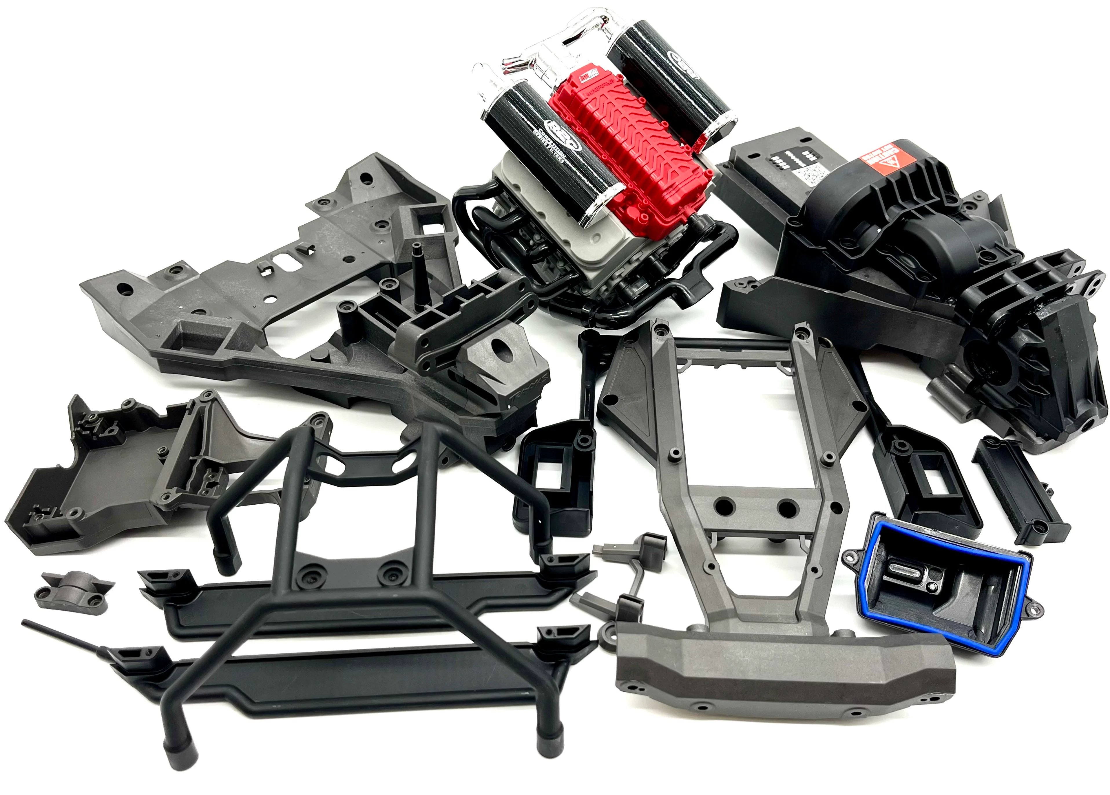 SAND CAR Plastic Set (Front Rear Bulkheads, Covers, Receiver box etc Traxxas 109076-4