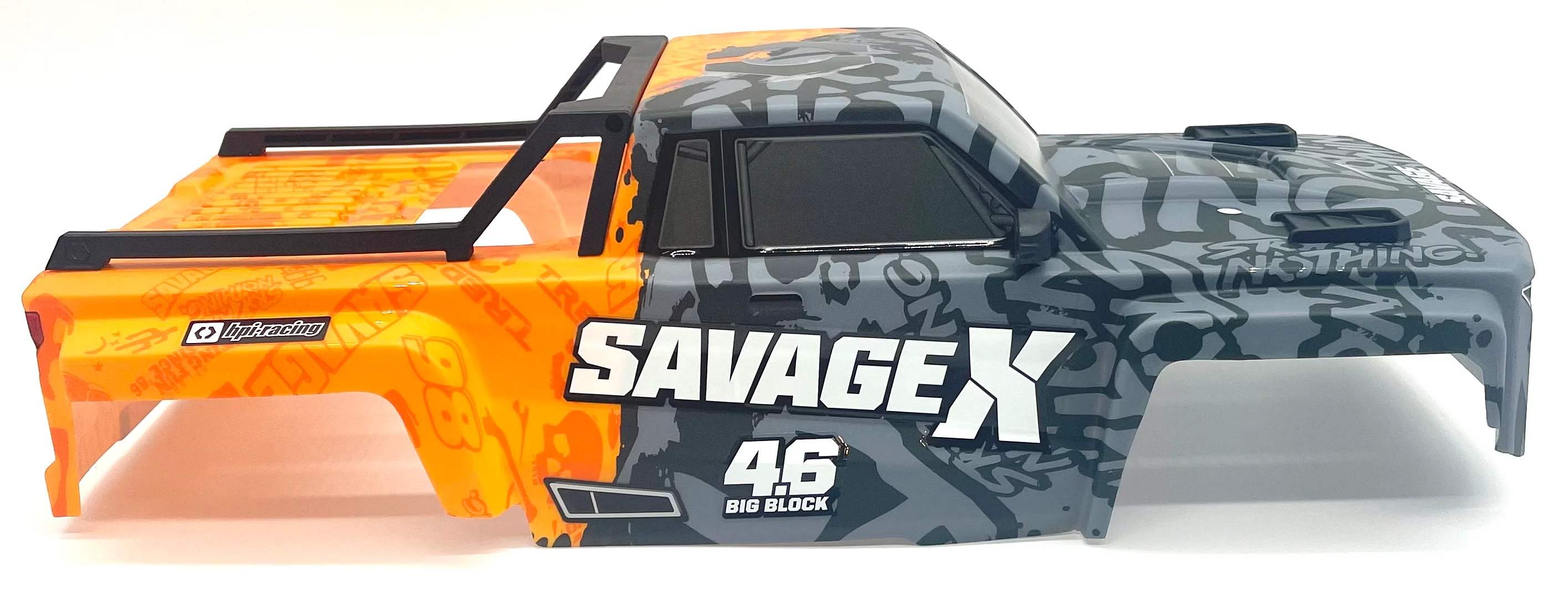 Savage X 4.6 GT-6 BODY Shell Grey/Orange (Cover 160104 Painted) HPI 160100 - Image 3