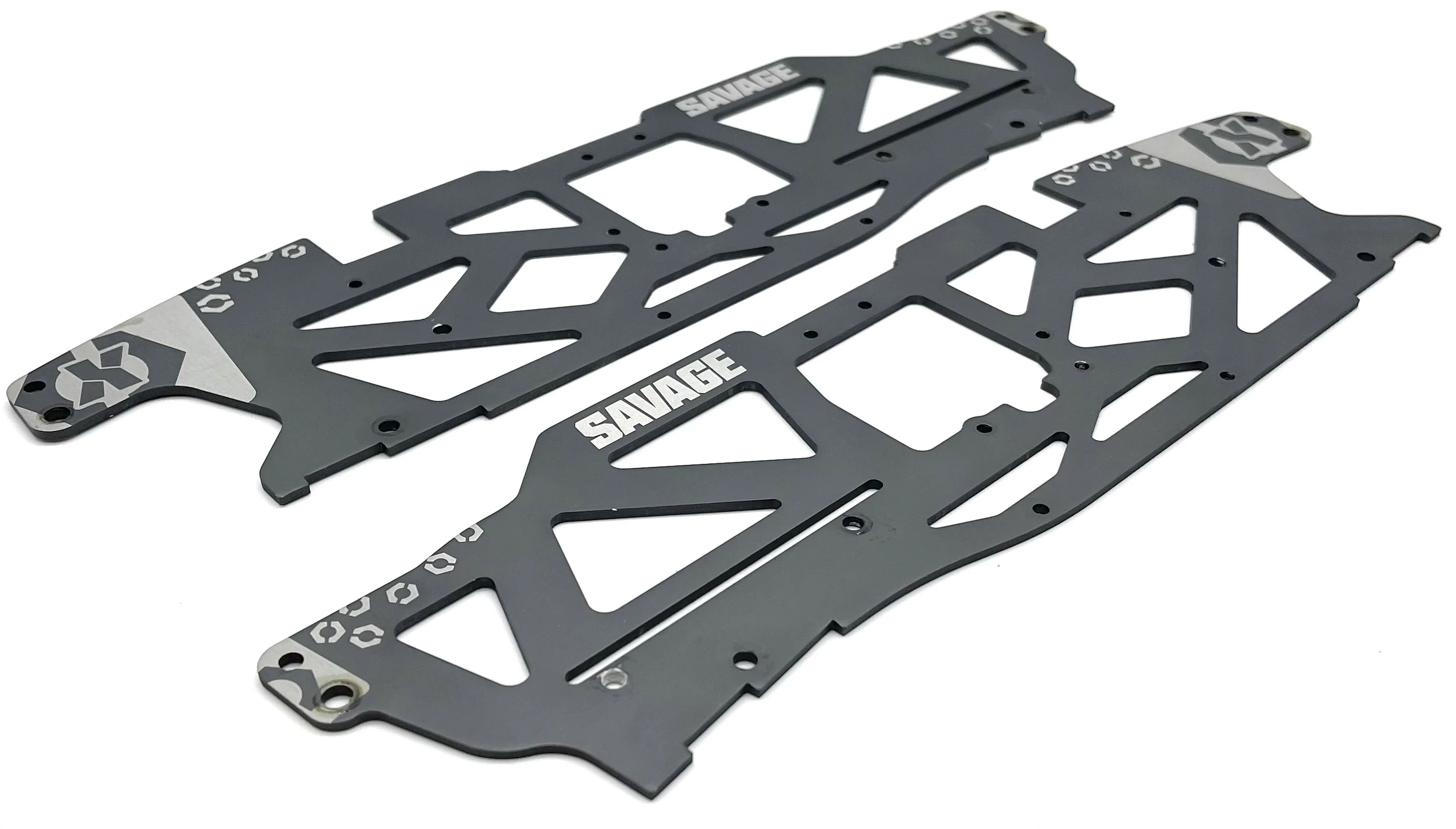 Savage X FLUX V2 MAIN CHASSIS PLATES 160110 Gunmetal (2.5mm) HPI 160101 - Image 3