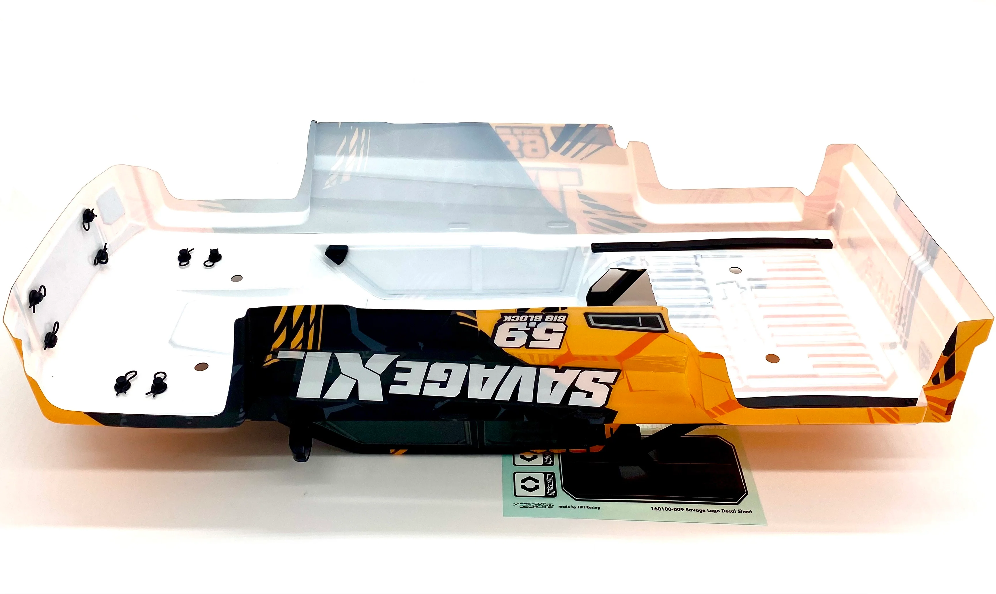 Savage XL 5.9 GTXL-6 - BODY Shell Grey/Orange (Kingcab Cover 160107) HPI 160102 - Image 3